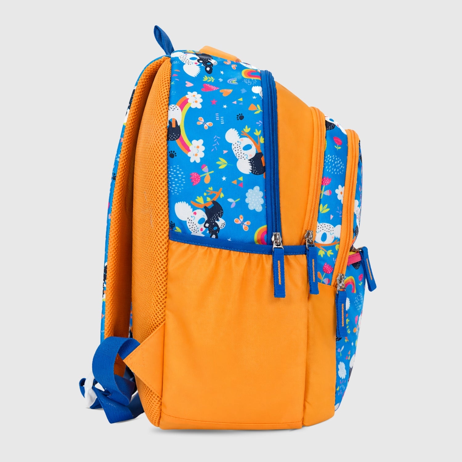 Packster BTS Raw Rainbow Light Blue 30L Kids School Backpack for Girls 8–10 Years | Koala Print Bag with Triple Compartments, Bottle Pockets & Stationery Pouch