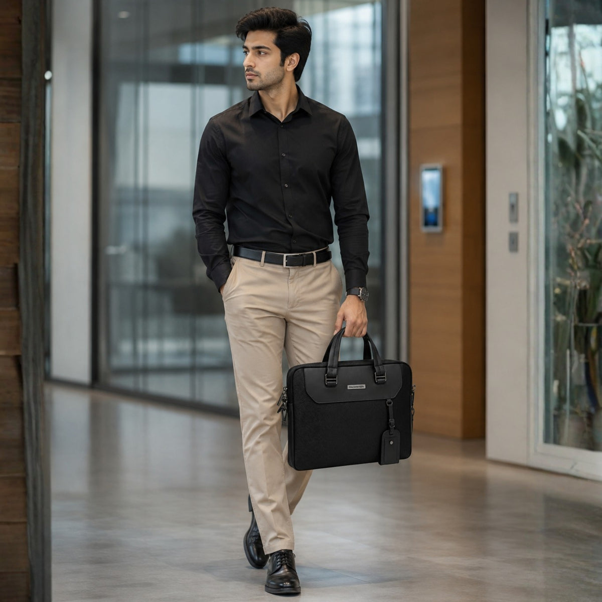Black Messenger Bag for Men &amp; Women