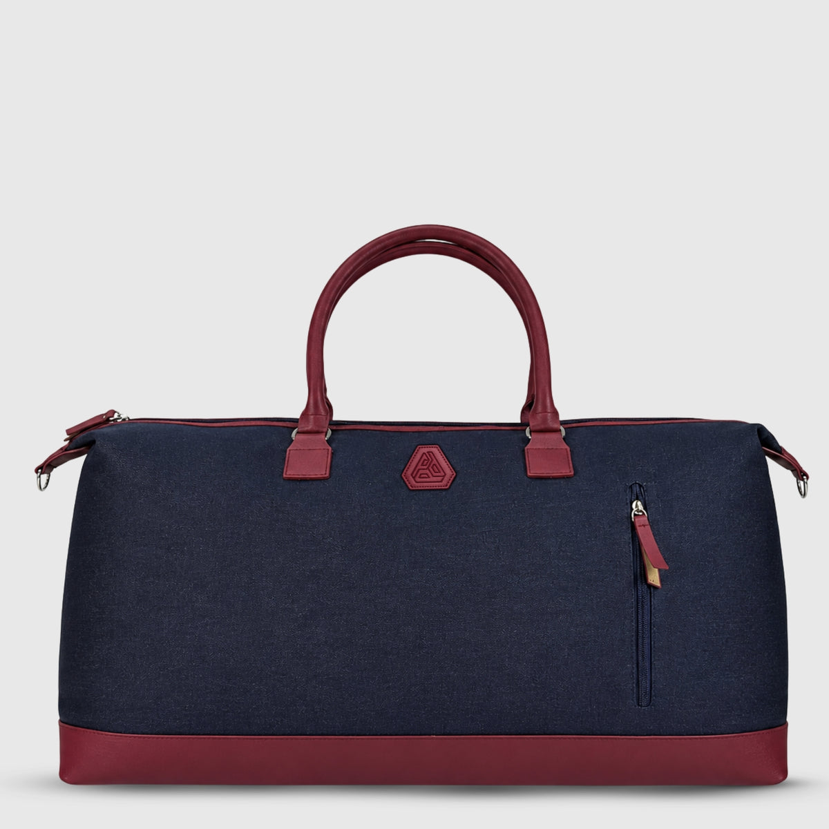  Navy + Maroon Weekender Duffle Bag for Men