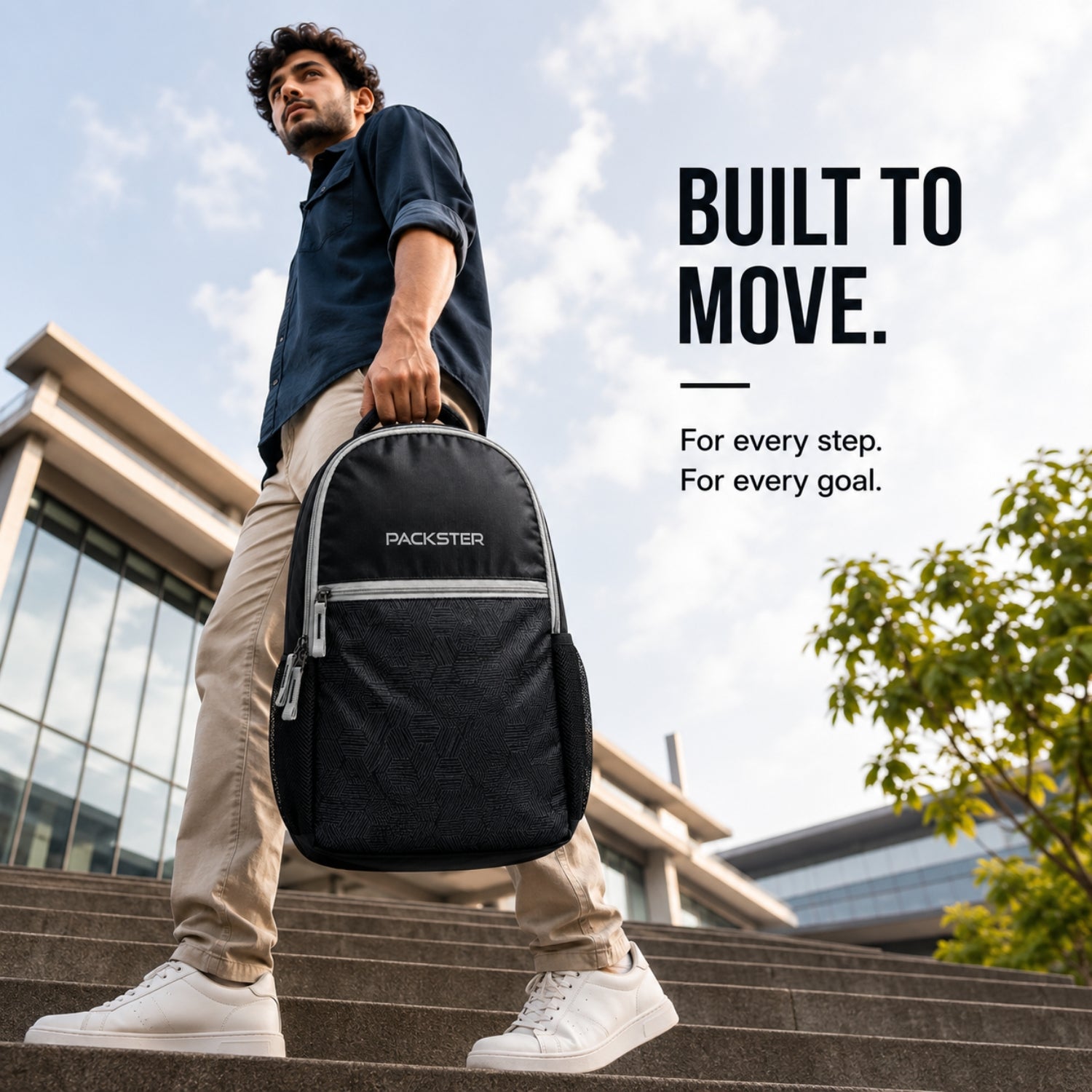 black travel backpack