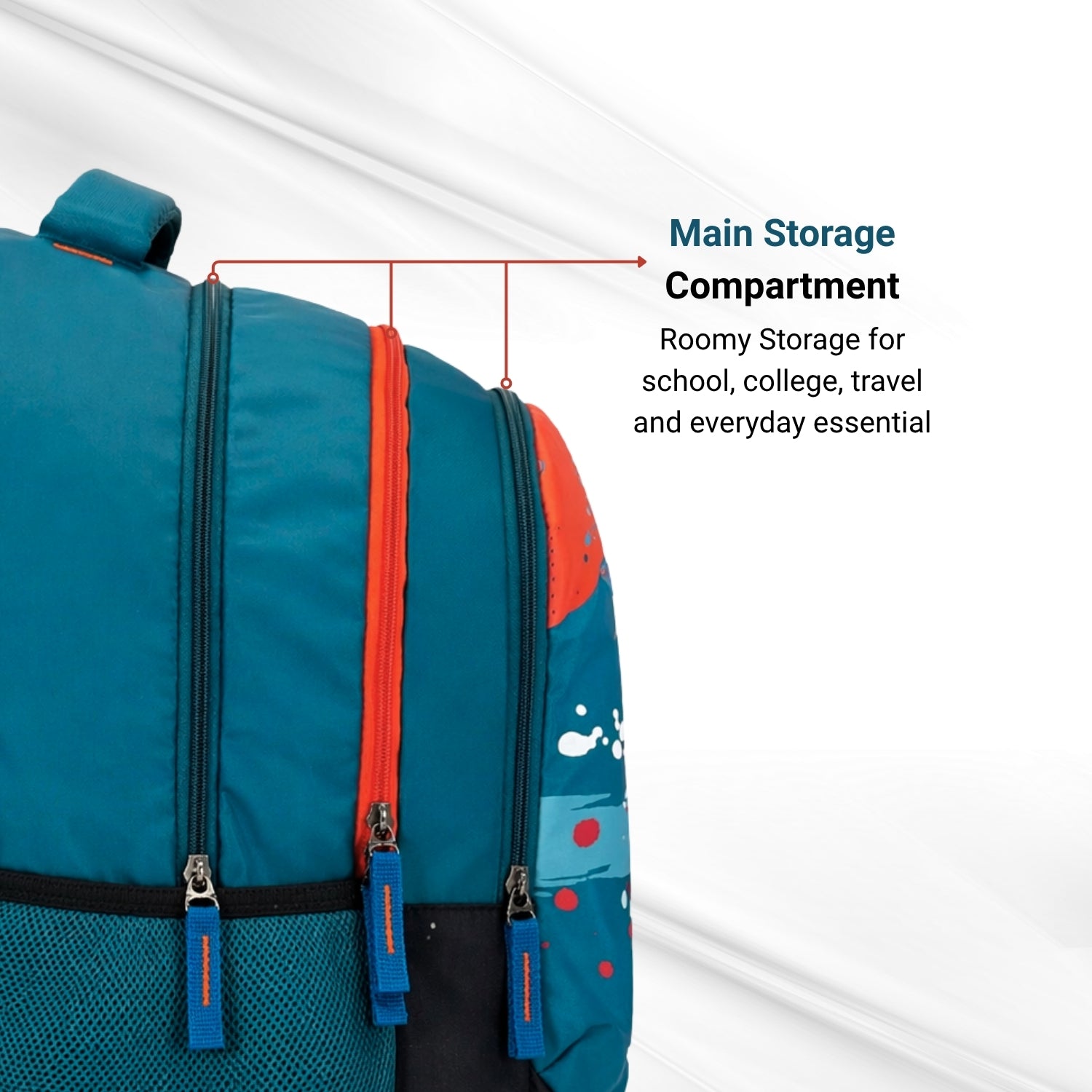 Packster Jupiter 37L Teal Laptop Backpack for Boys & Girls