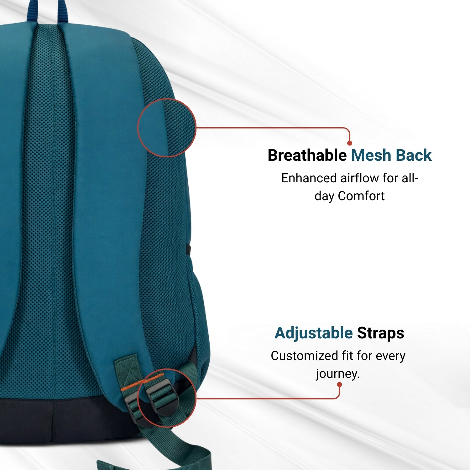 Packster Jupiter 37L Teal Laptop Backpack for Boys & Girls