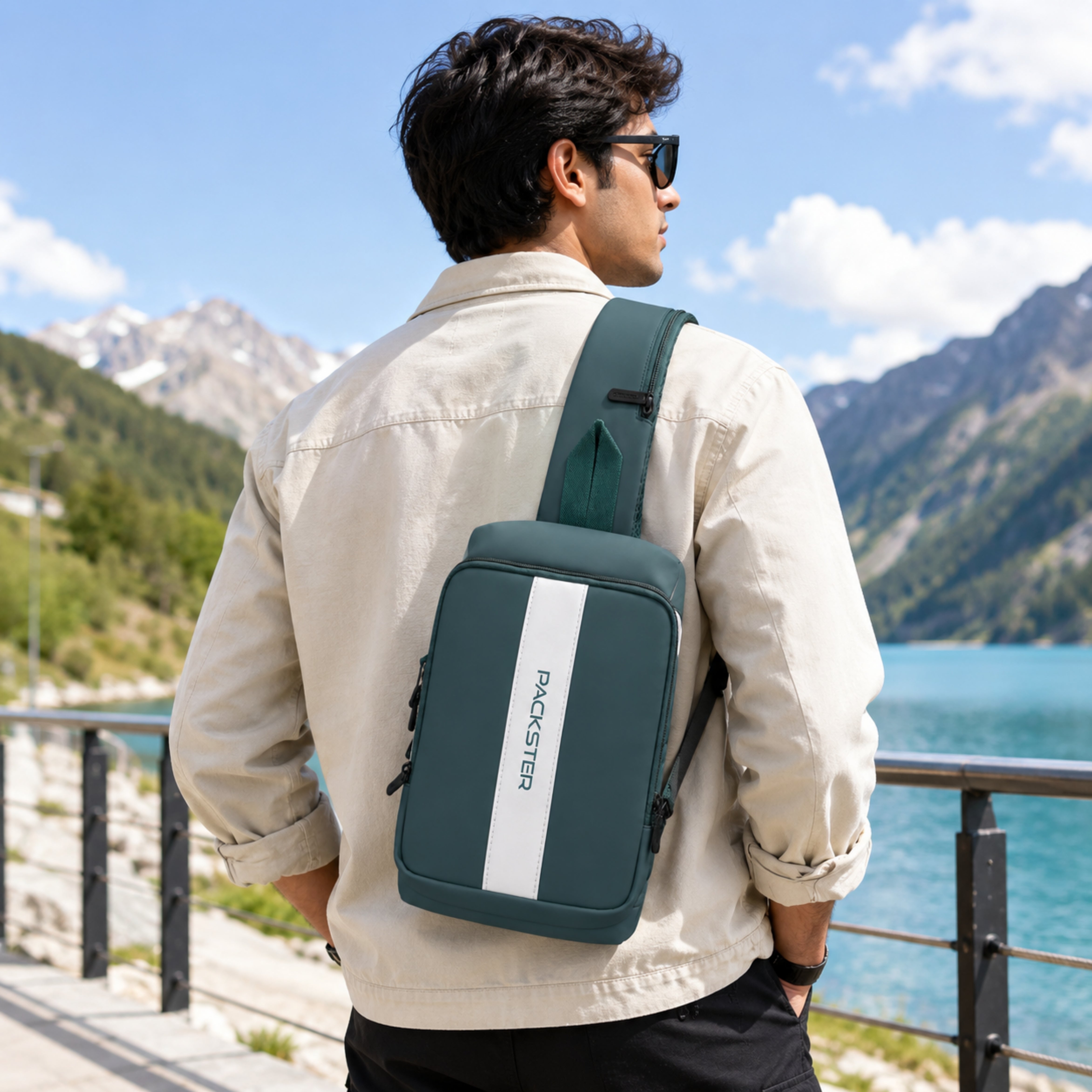 Pine Green Sling Bag for Men &amp; Women