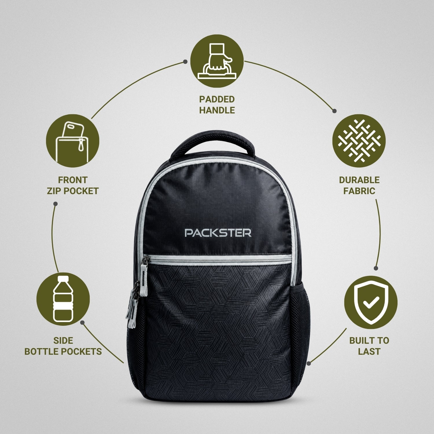 black travel backpack