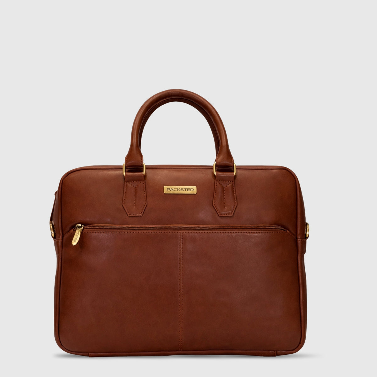 Packster Tan Laptop Messenger Bag