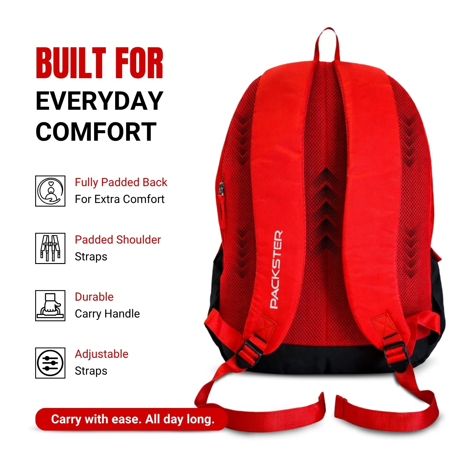 red backpack for boys