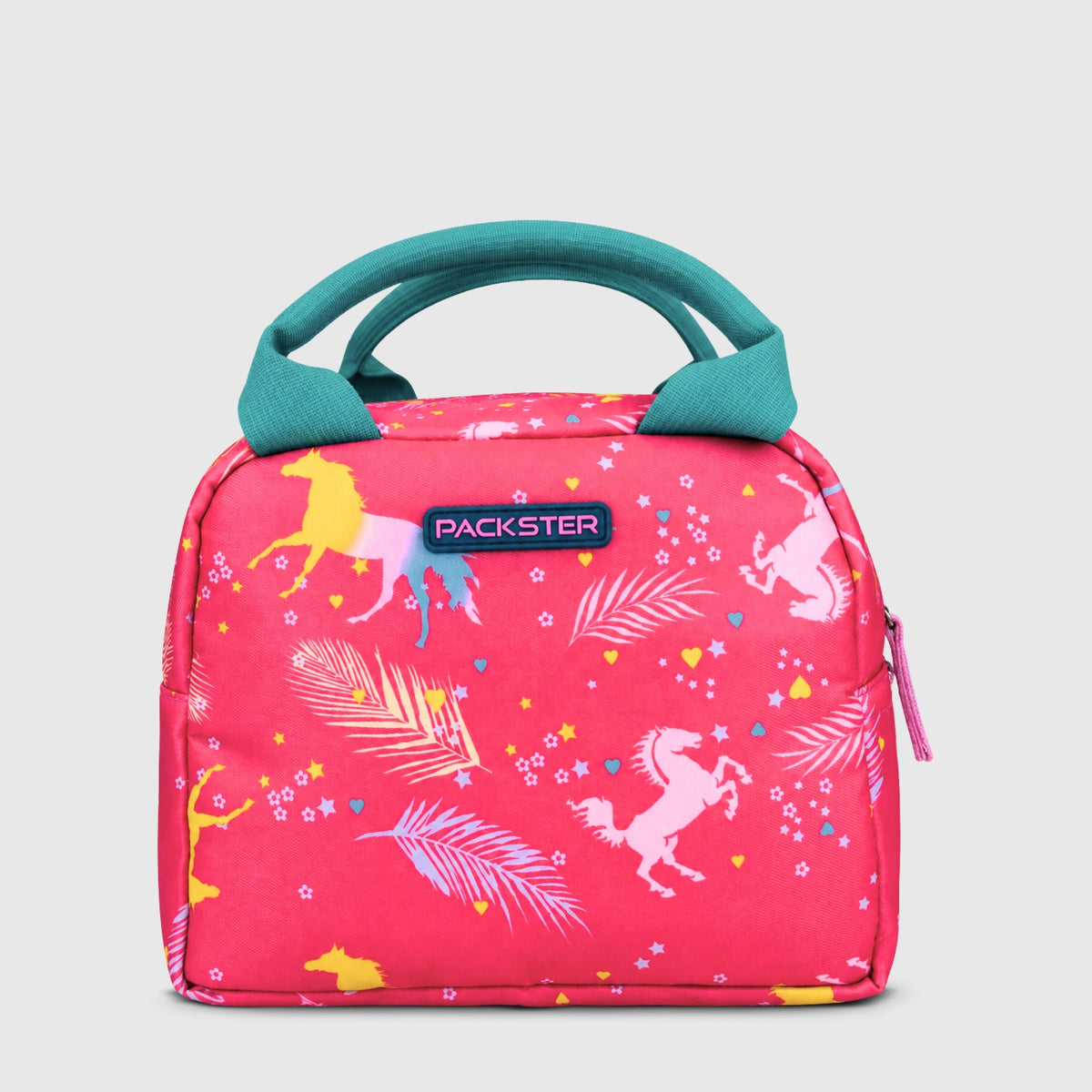 Packster Tiny Trails Dark Pink 4.8L Lunch Bag for Girls