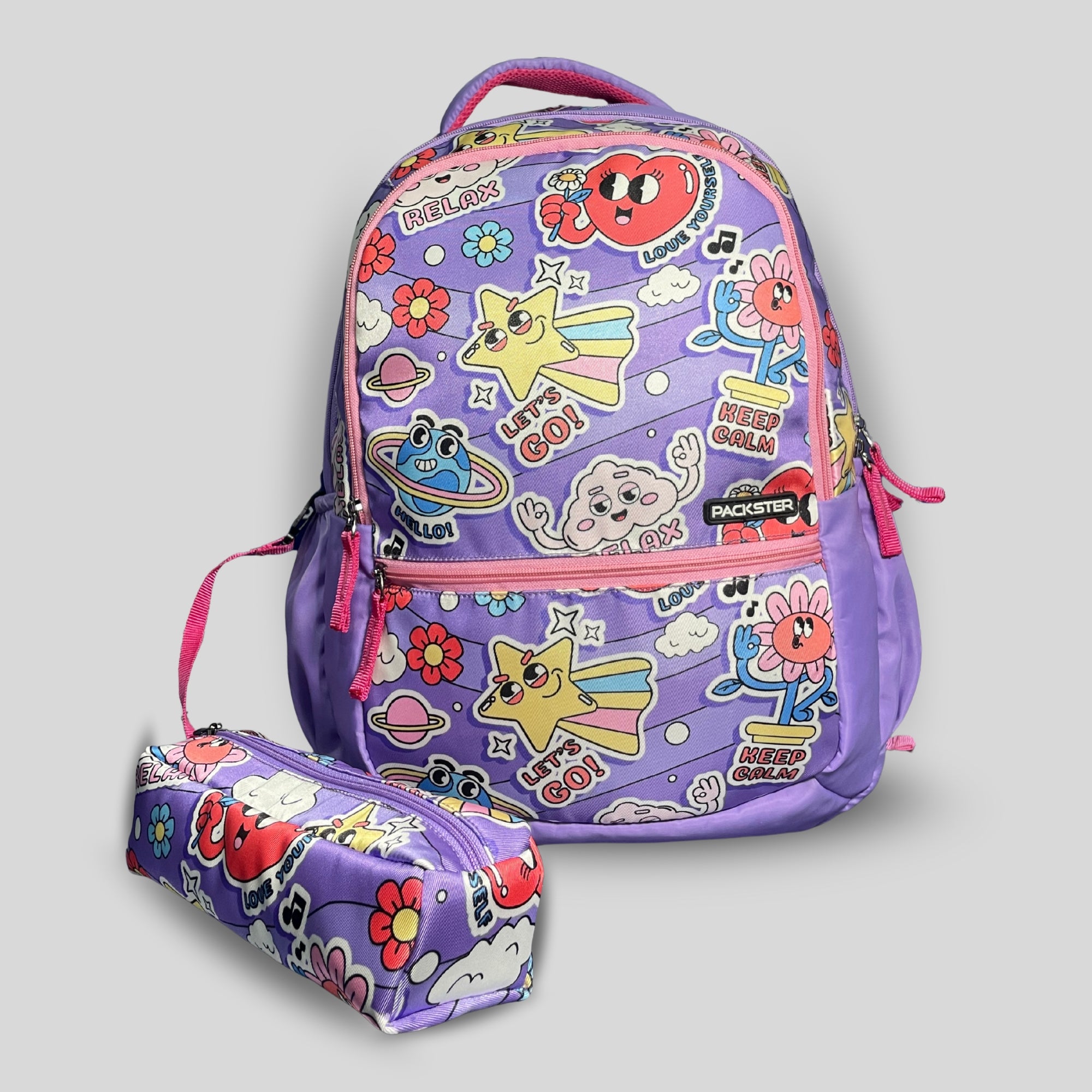 Packster BTS Series – BTS-RELAX Backpack – Lavender | 35L School & Travel Backpack for Girls