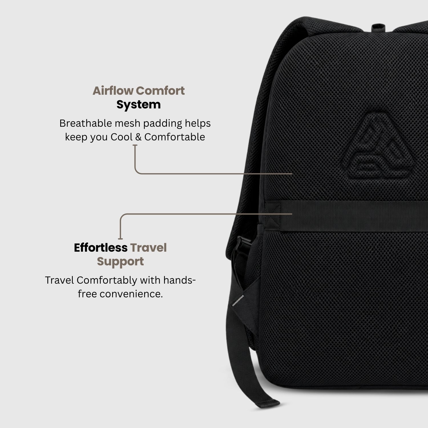 Black Laptop Backpack for Men