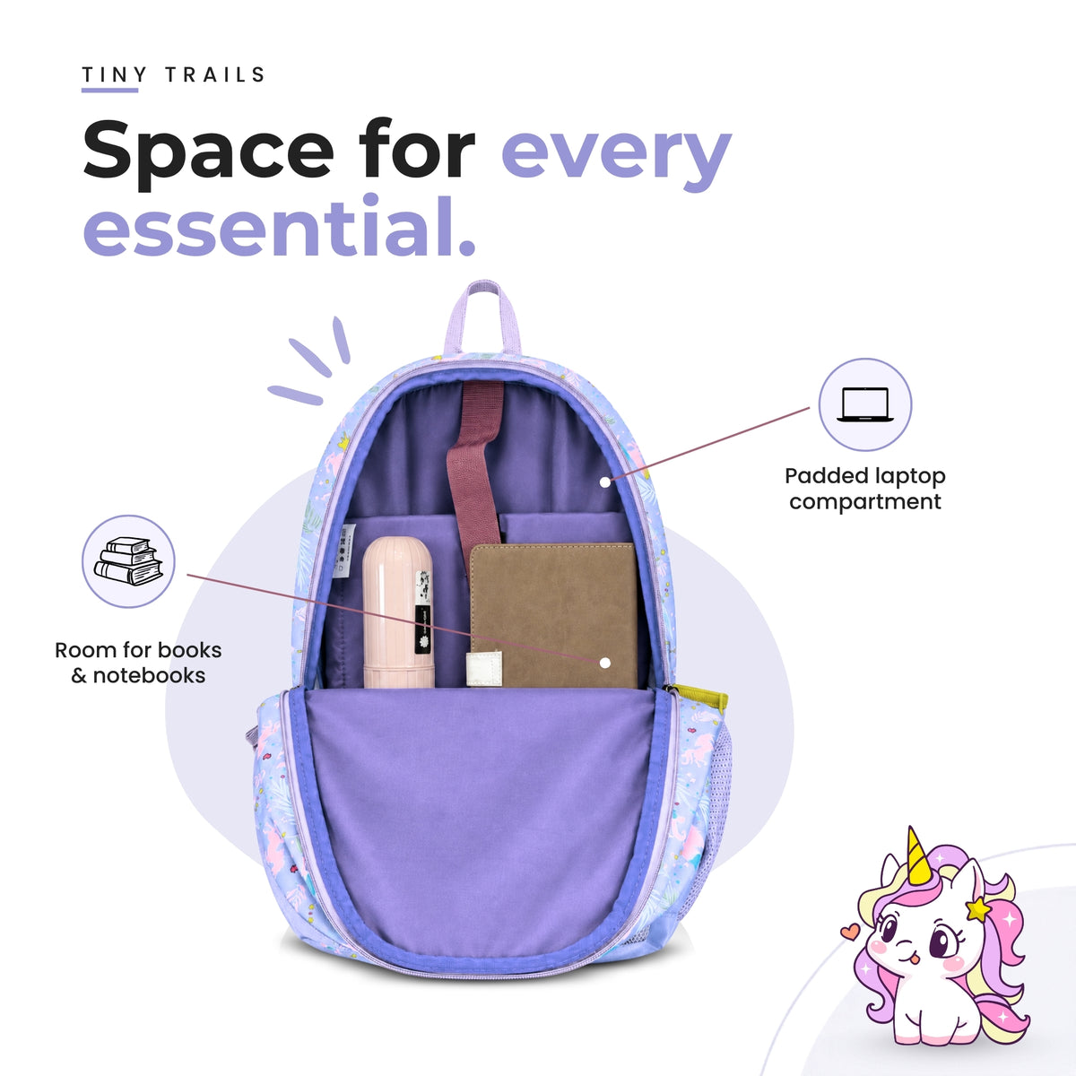Unicorn Printed Backpack