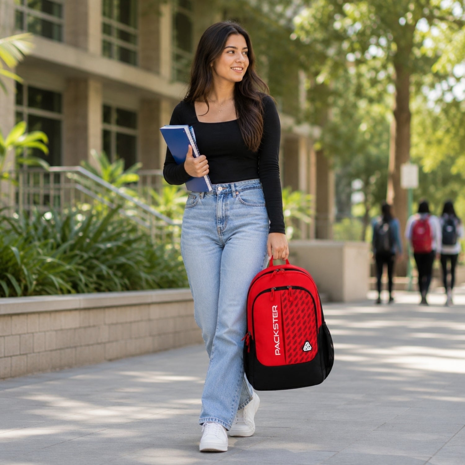 red backpack for boys