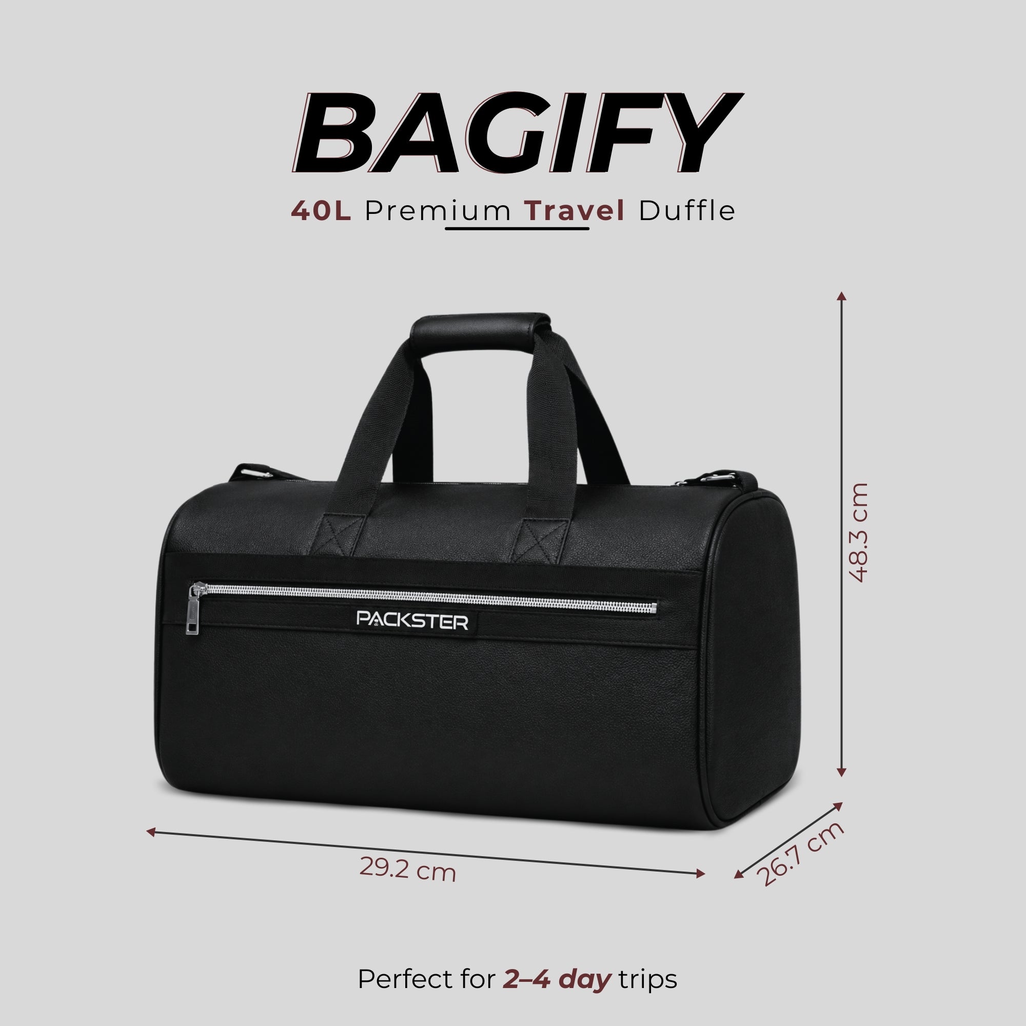 Black Travel Duffle Bag