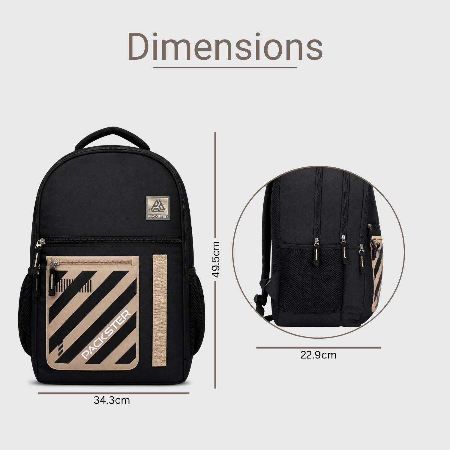Black Laptop Backpack for Men