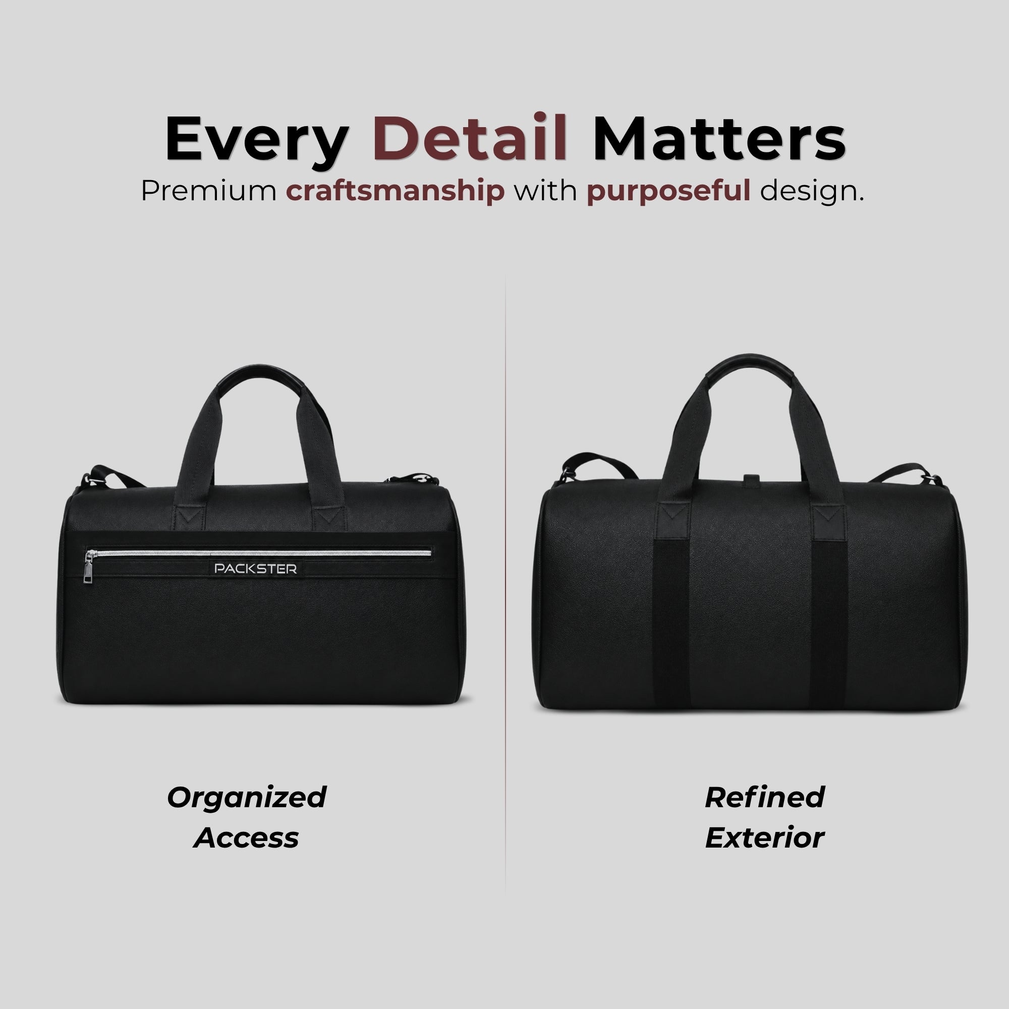 Black Travel Duffle Bag