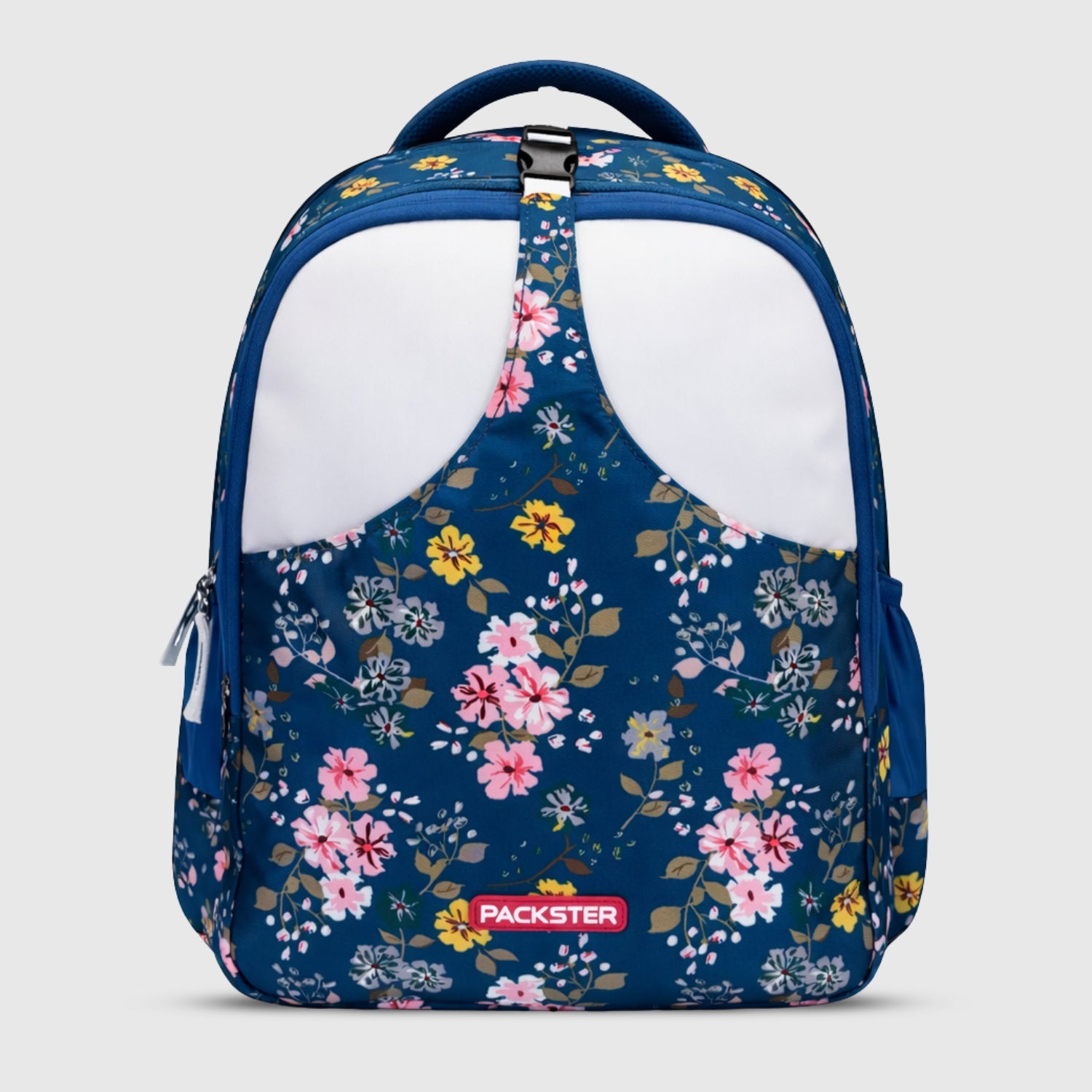 Packster Pancy Kids School Backpack | 24L  School Bags For Girls with Stationery Pouch | Lightweight | Water-Resistant | Crystal Teal Floral Design