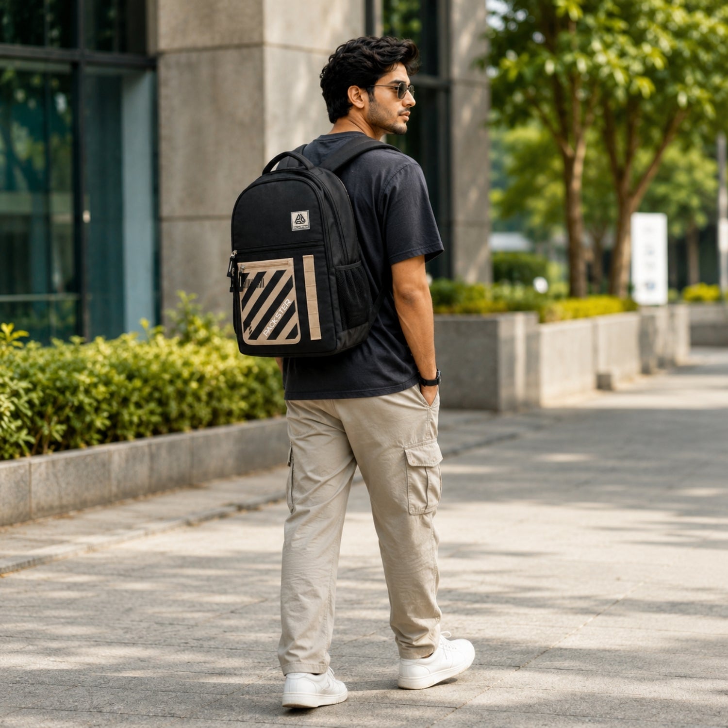 Black Laptop Backpack for Men
