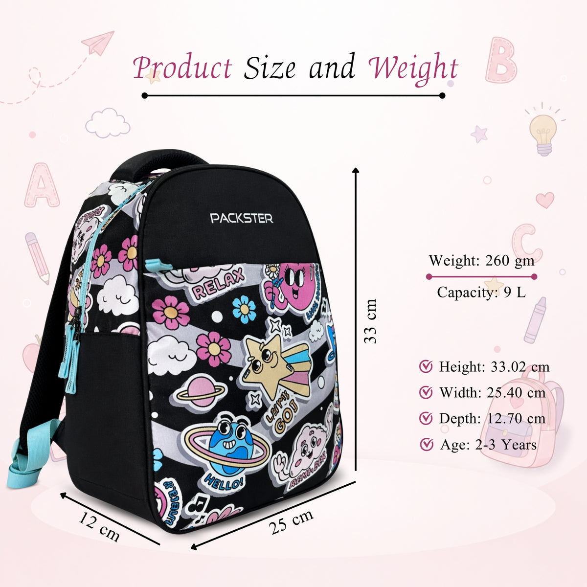 Black Toddler Backpack