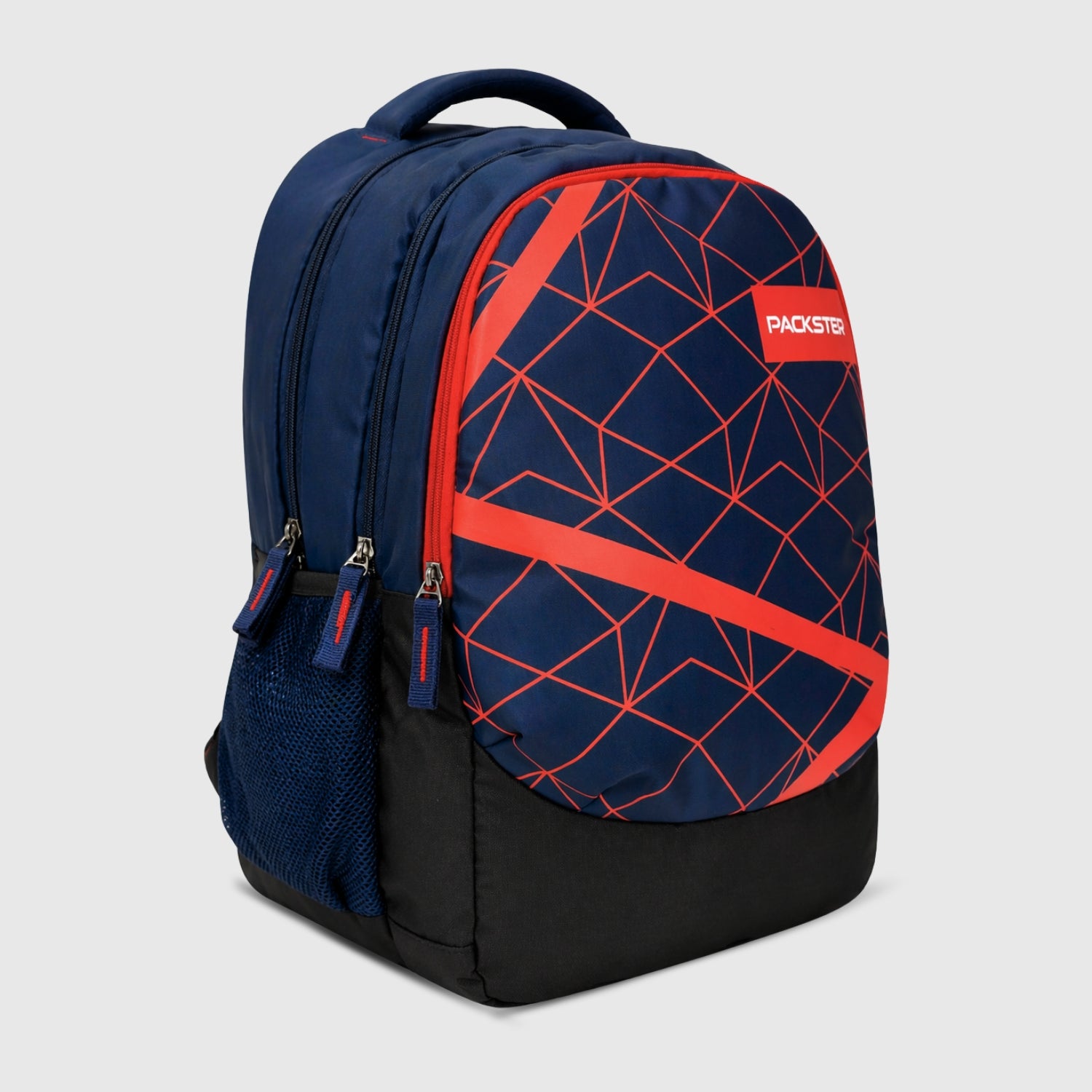 Anglar Navy 37L Backpack for Boys & Men | Triple Compartment College Travel Casual Bag | Water Resistant Backpack with Organizer & Bottle Holder