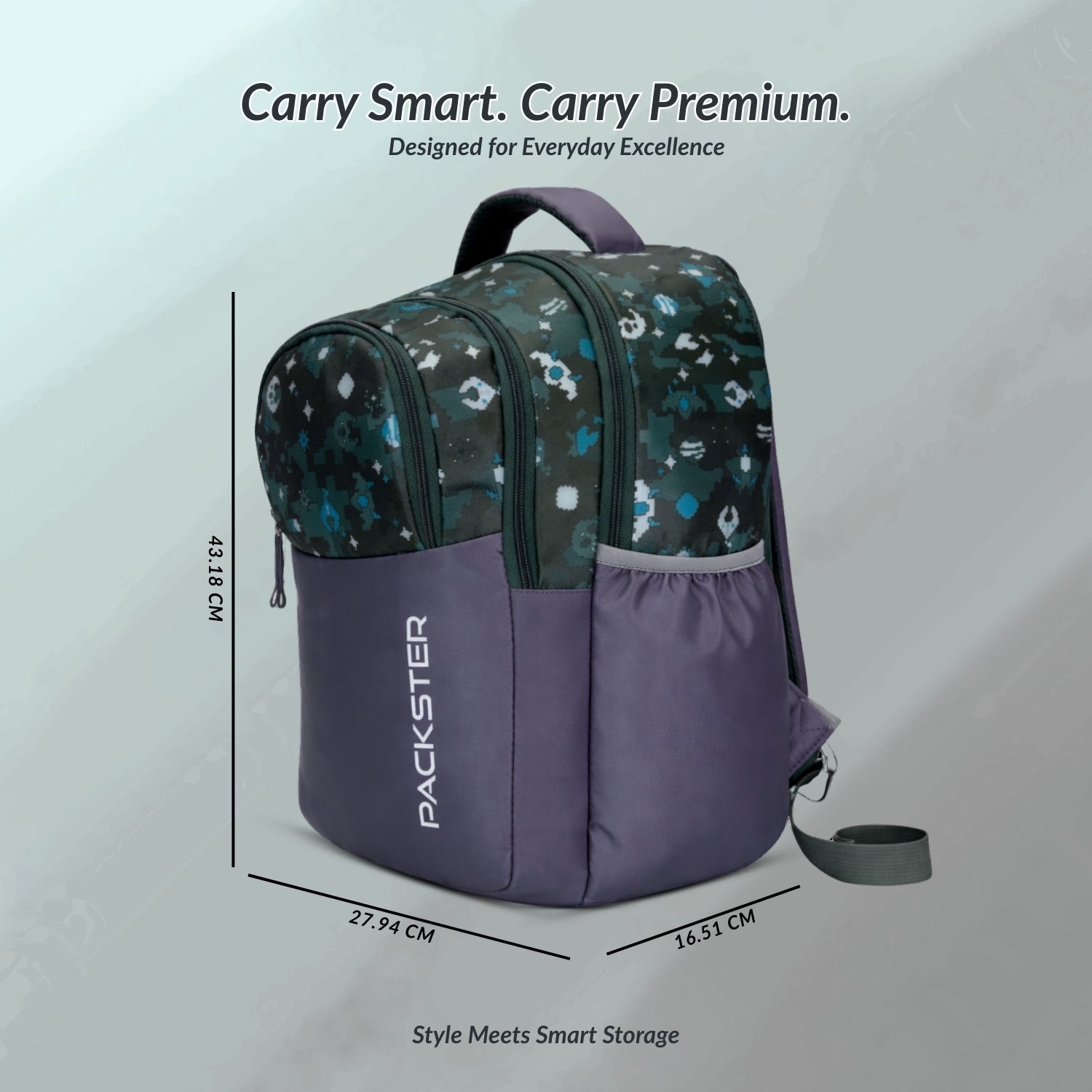 Packster Macpat 19L School Backpack for Girls |Water-Resistant |  Lightweight with Padded Shoulder Straps | 3 Compartments | Ideal for Books, Lunch Box & Essentials