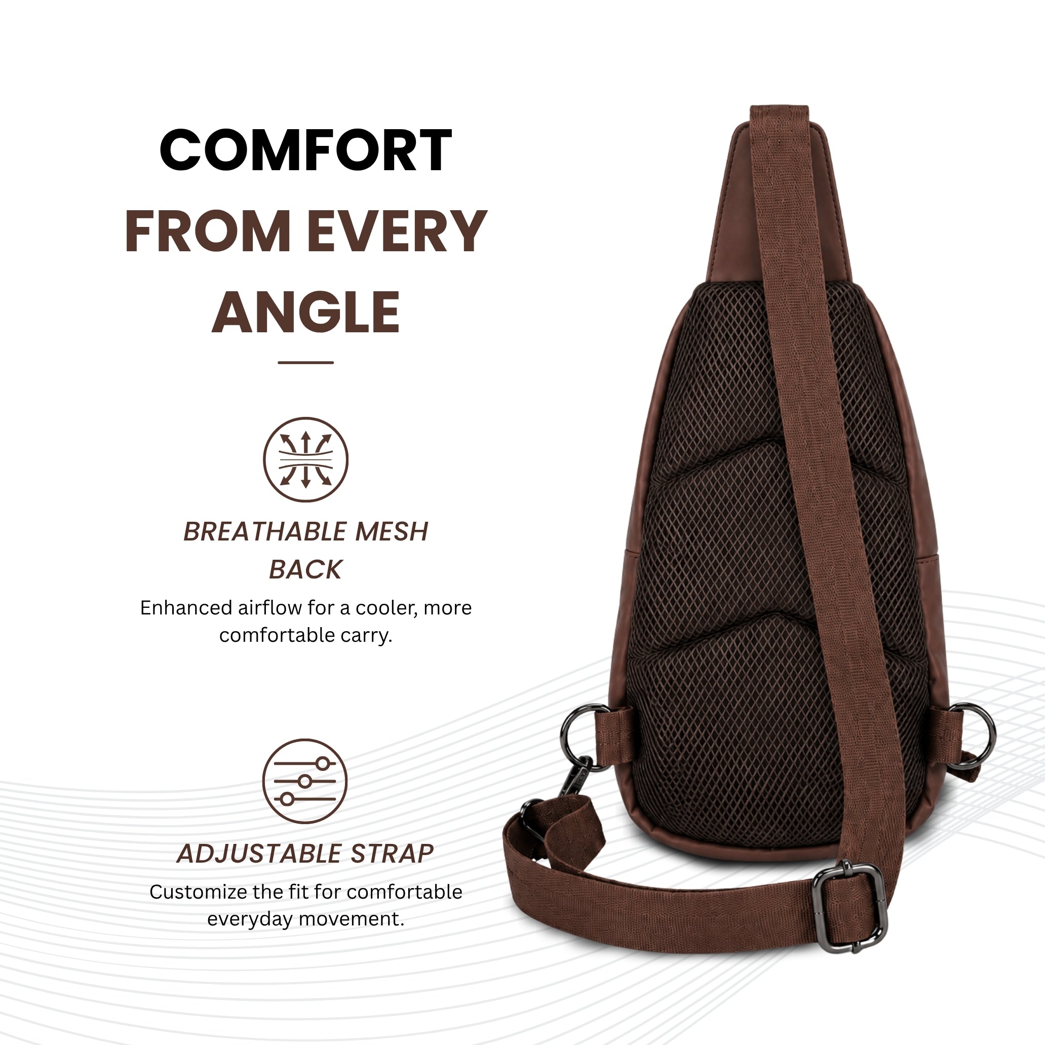 Dark Brown Chest Sling Bag