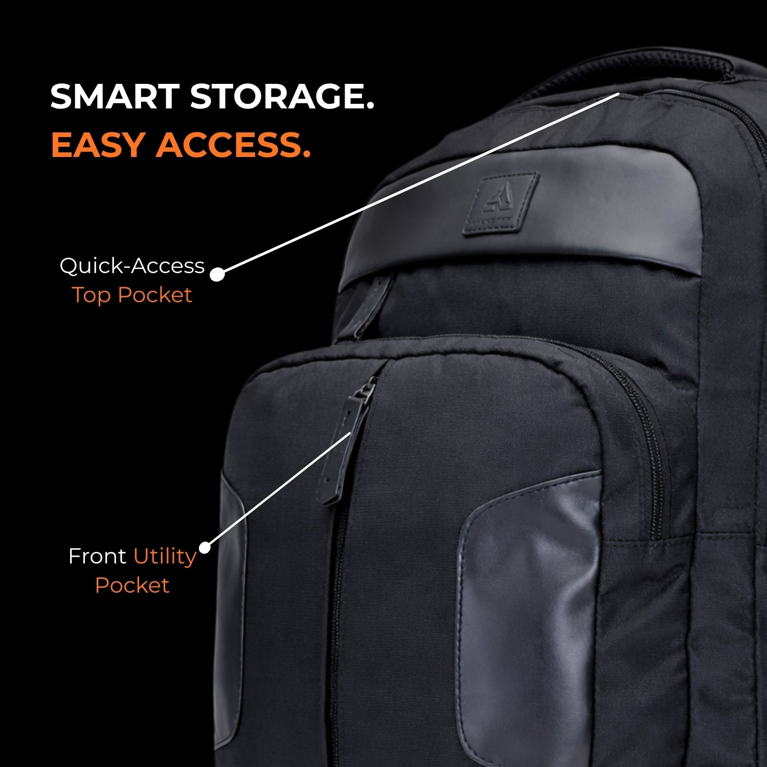  Black Laptop Backpack 