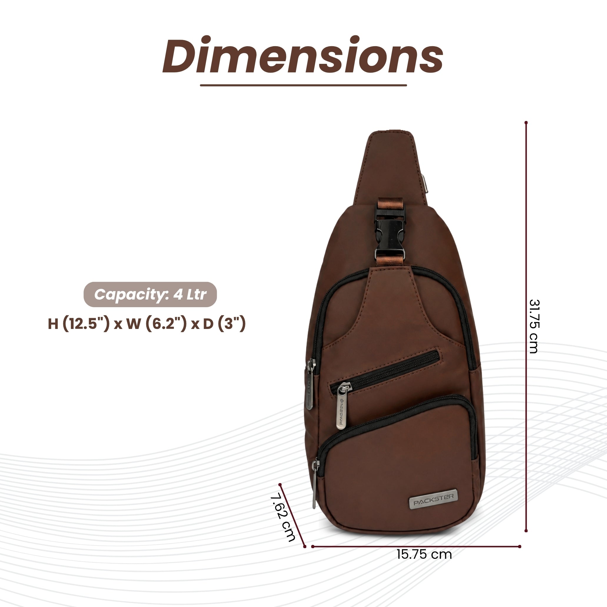 Dark Brown Chest Sling Bag