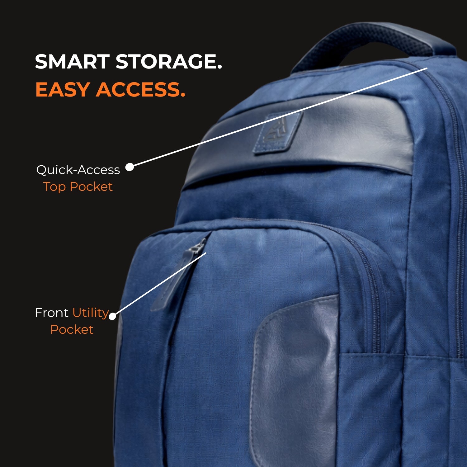 Navy Blue Laptop Backpack