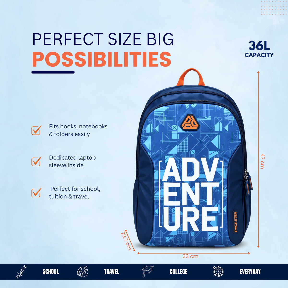 Blue Laptop Backpack