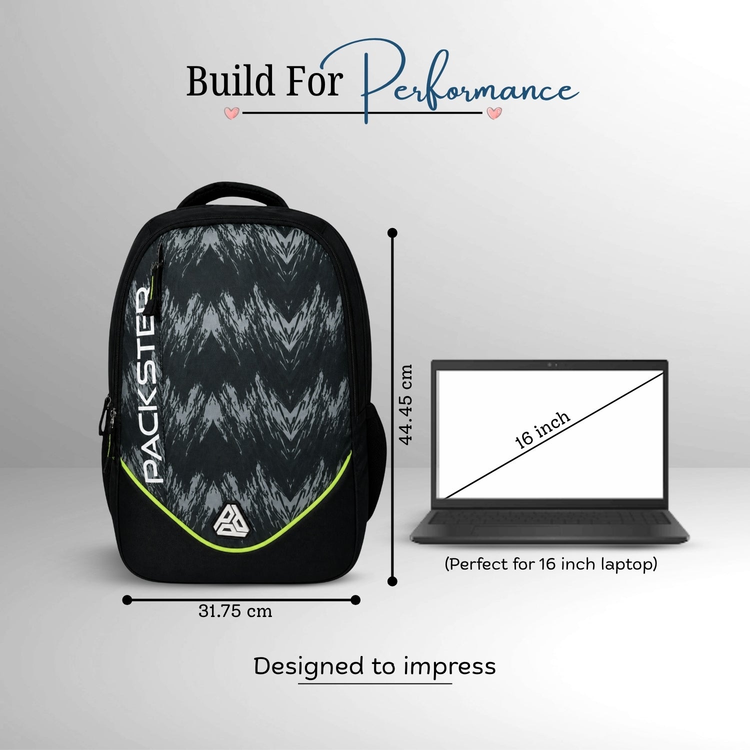 Packster Volt 27L Black Casual Backpack for Men & Women