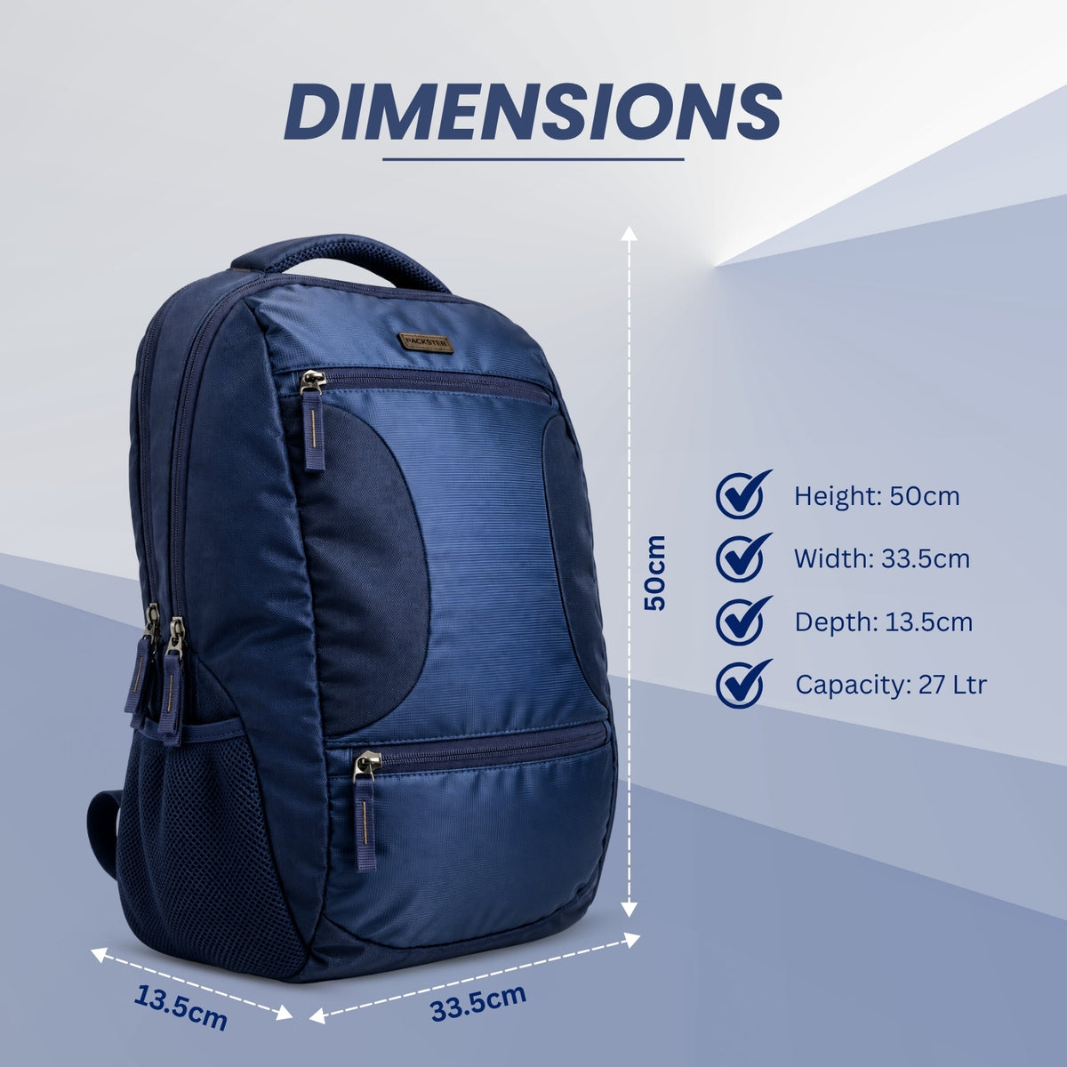 Navy Blue Backpack for Men