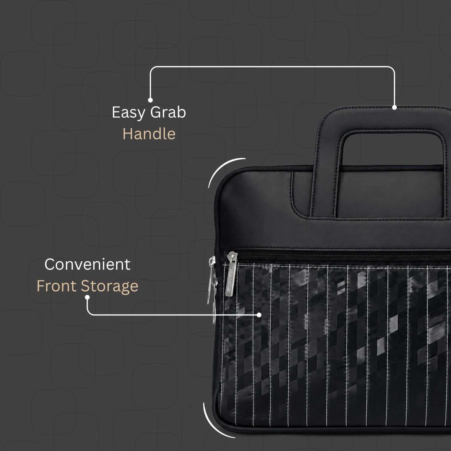 Packster KAIRO Black Laptop Sleeve for Men & Women