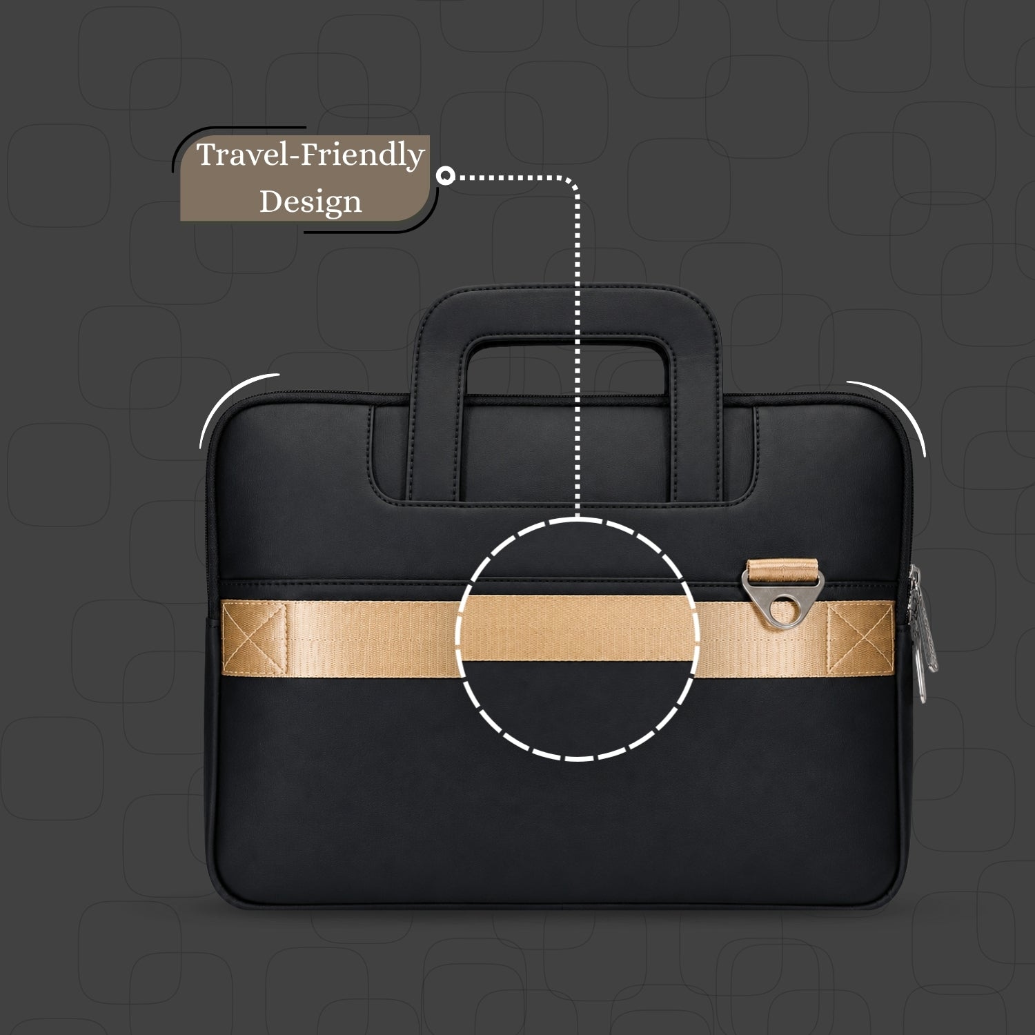 Packster KAIRO Black Laptop Sleeve for Men & Women