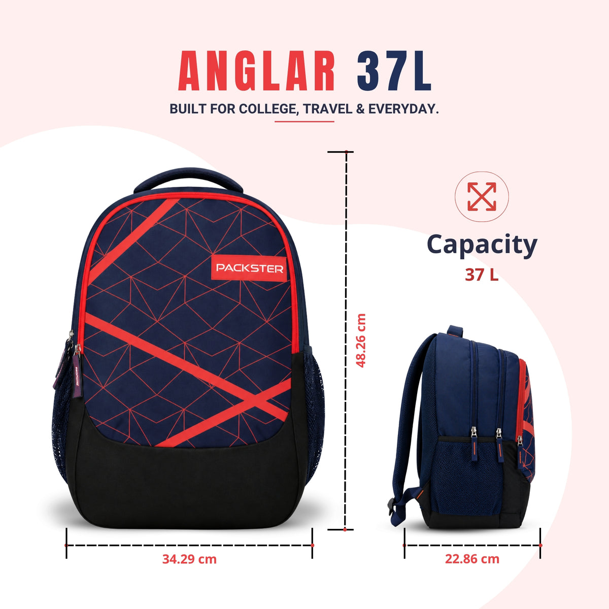 Navy Blue Backpack for Men and Boys