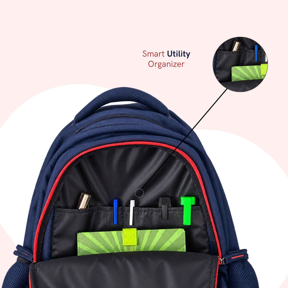 Navy Blue Backpack for Men and Boys