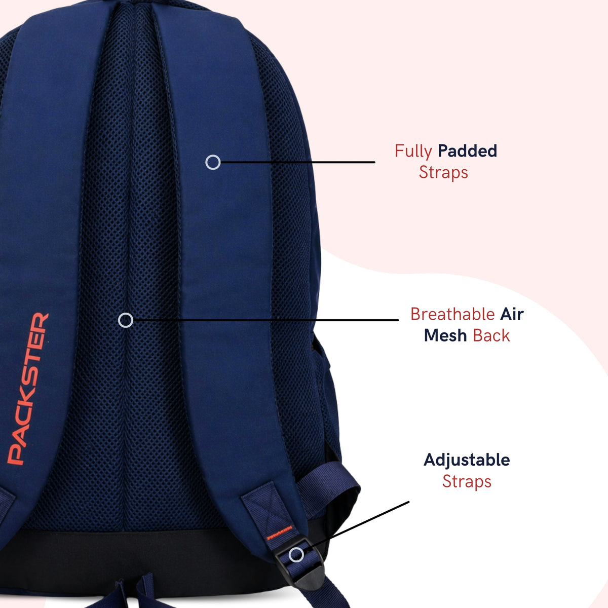 Navy Blue Backpack for Men and Boys