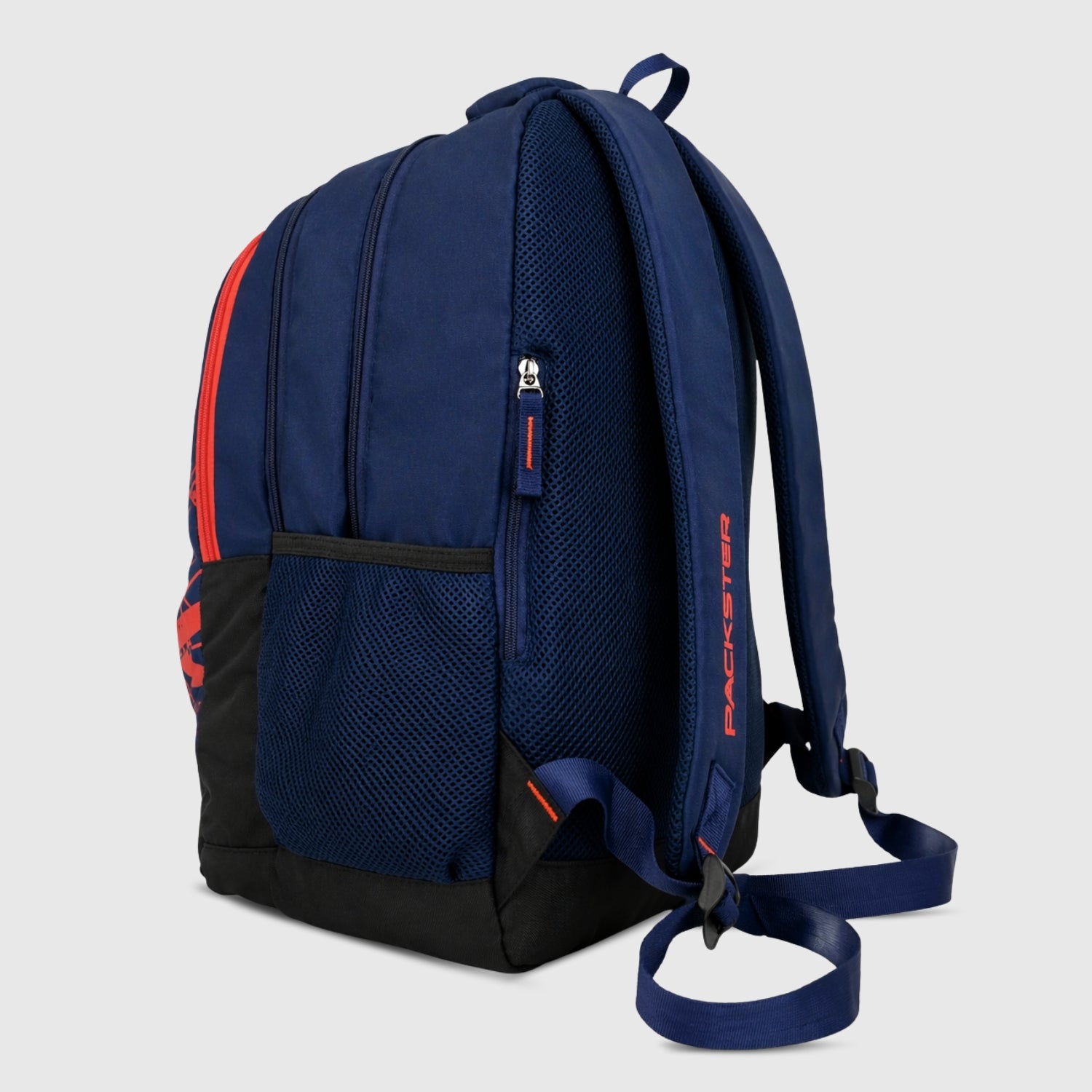 Anglar Navy 37L Backpack for Boys & Men | Triple Compartment College Travel Casual Bag | Water Resistant Backpack with Organizer & Bottle Holder