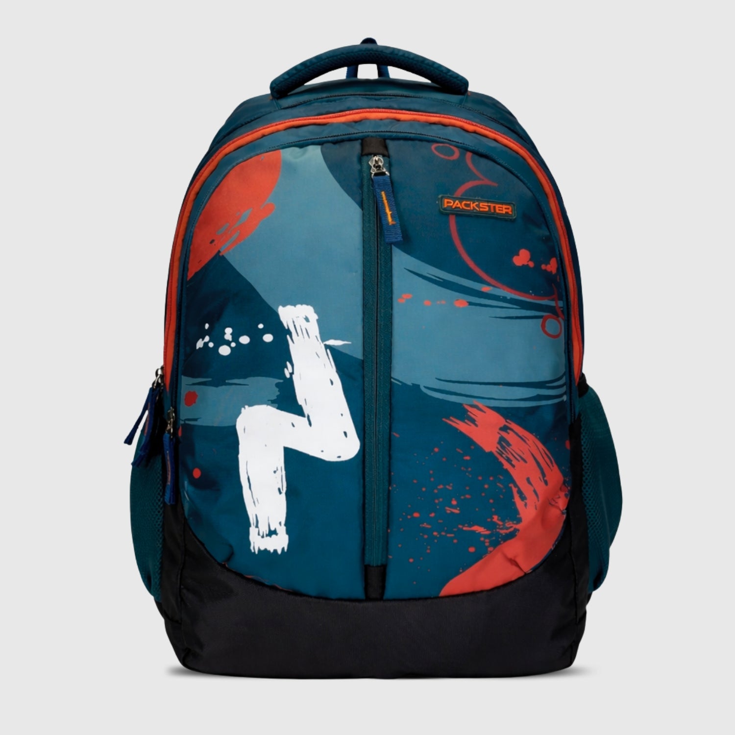 Packster Jupiter 37L Backpack for Boys & Girls | College School Travel Bag with Laptop Sleeve | Triple Compartment, Utility Pockets, Water Resistant, Lightweight, Stylish Casual Daypack (Teal)