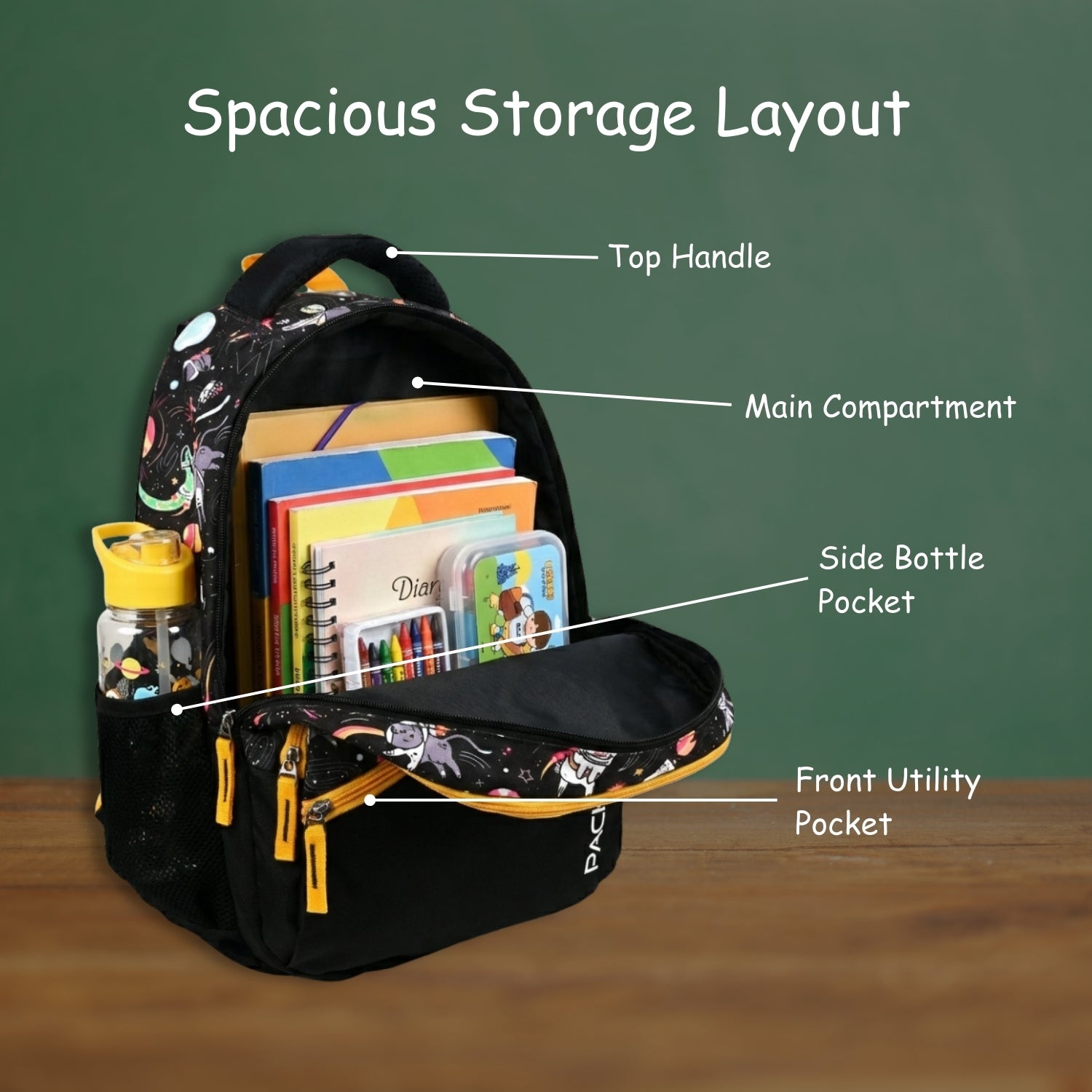 Packster Premium Space Galaxy Backpack | Water-Resistant & Ultra-Lightweight | Stylish Everyday Bag for School, Work & Travel