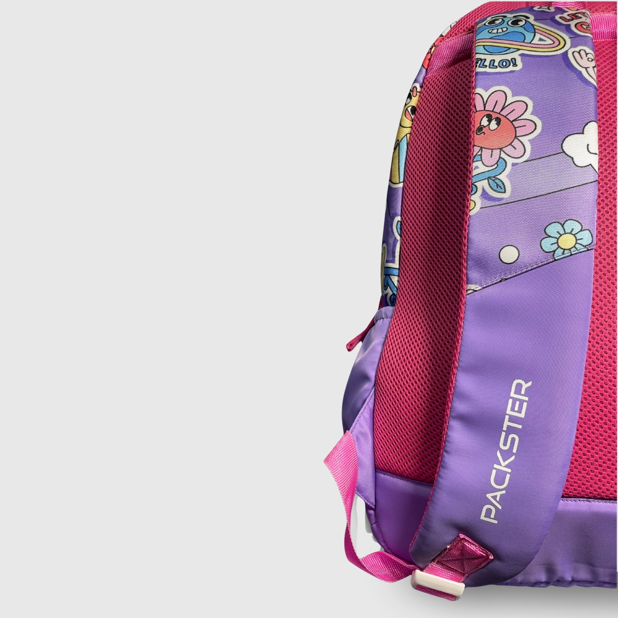 Packster kids Lavender School Backpack 35L | With Pencil Case, Water-Resistant, Triple Compartment.