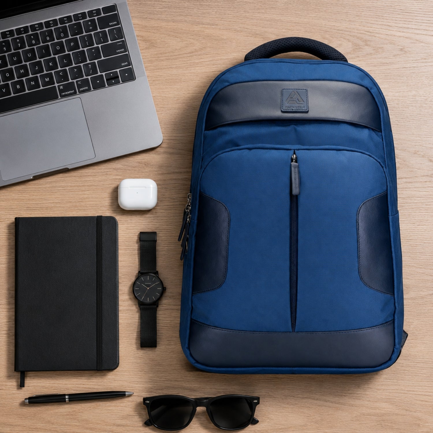 Navy Blue Laptop Backpack