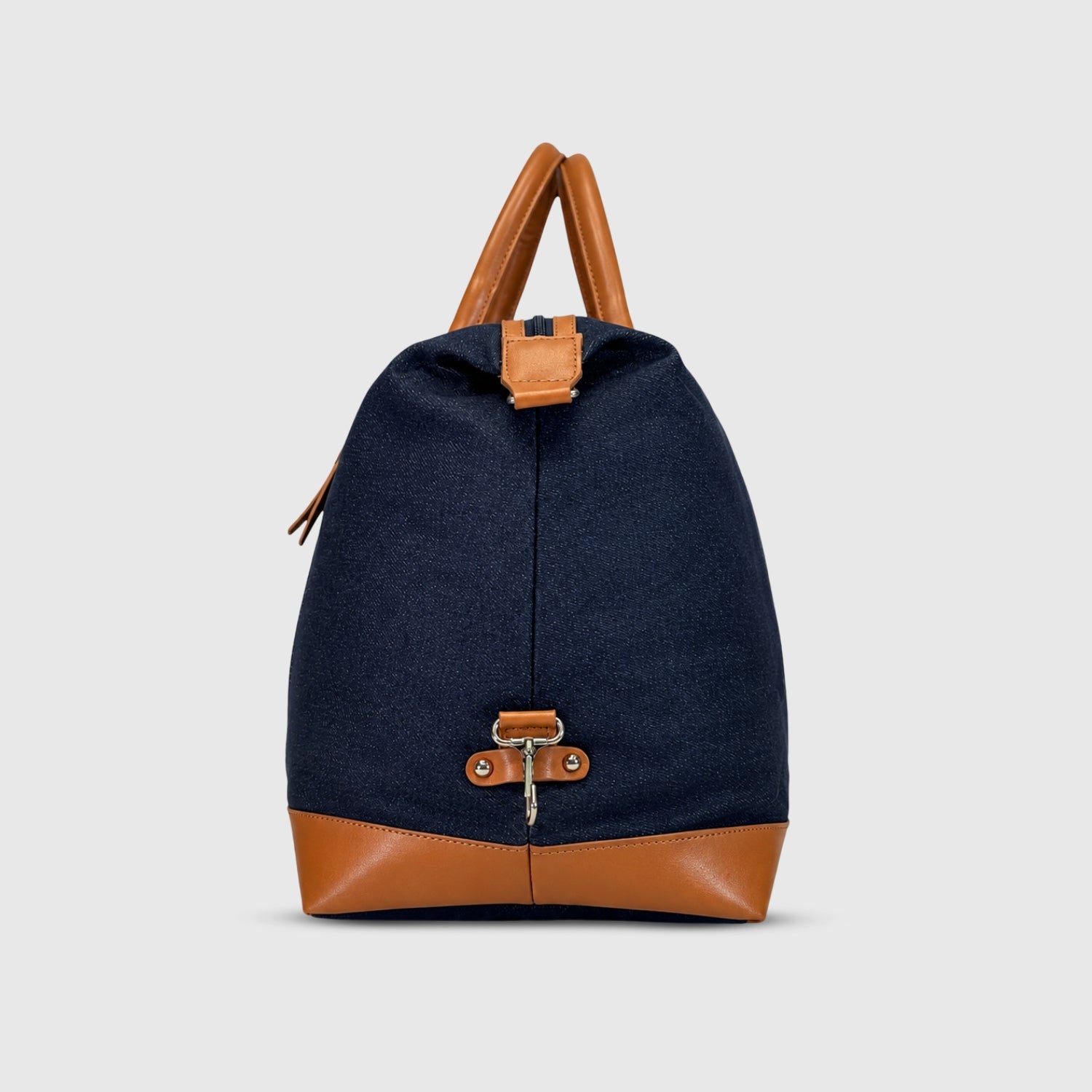  Navy + Tan Weekender Duffle Bag for Men