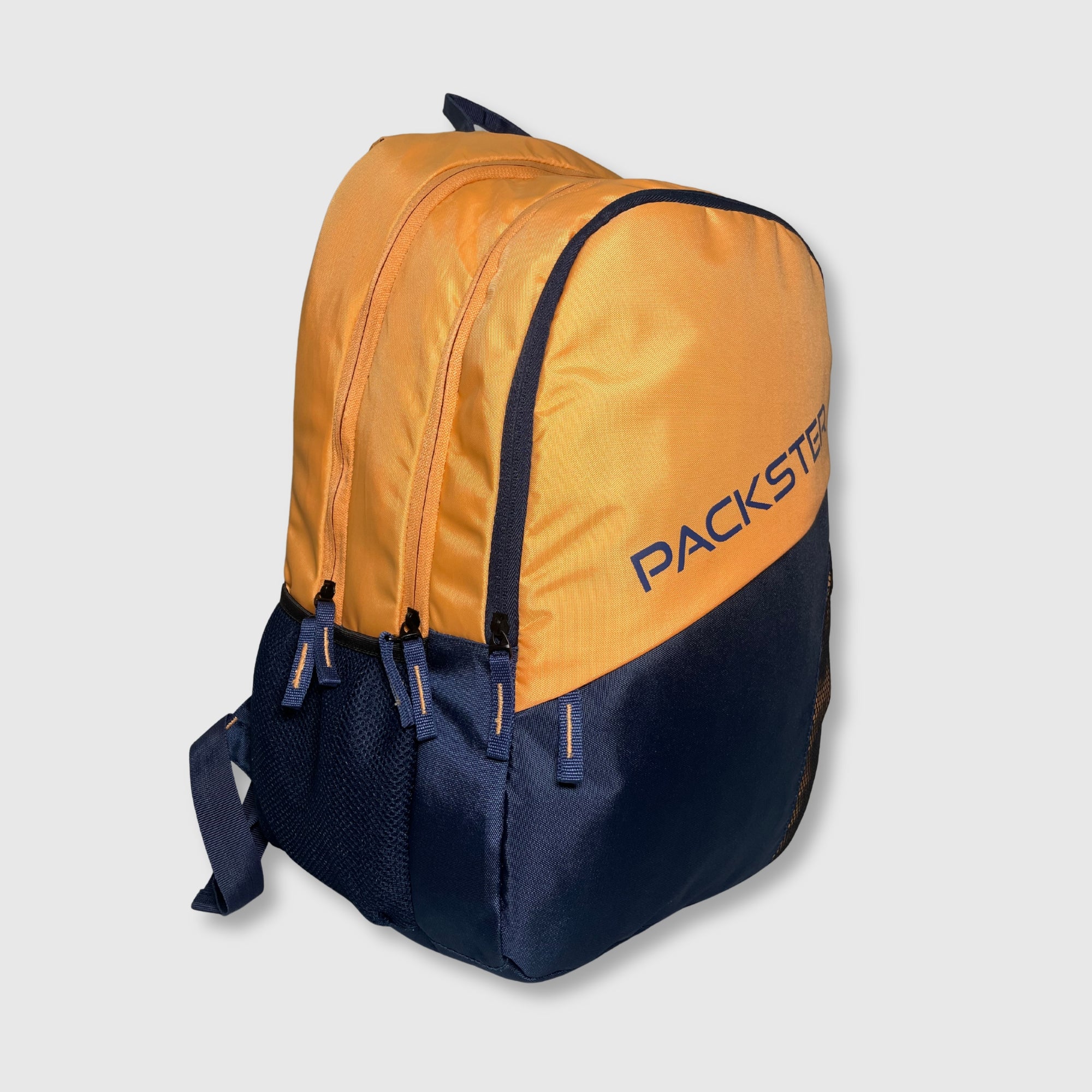 PACKSTER orange Laptop Backpack – 35L Water-Resistant Bag with Padded Laptop Sleeve for College & Travel