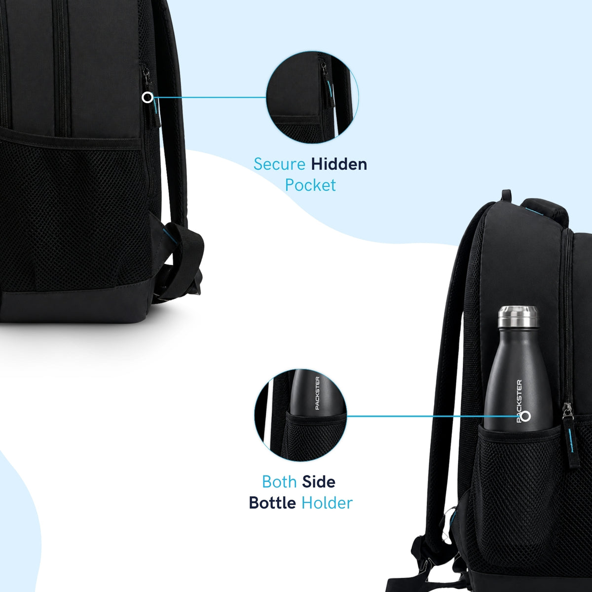  Black Backpack for College 