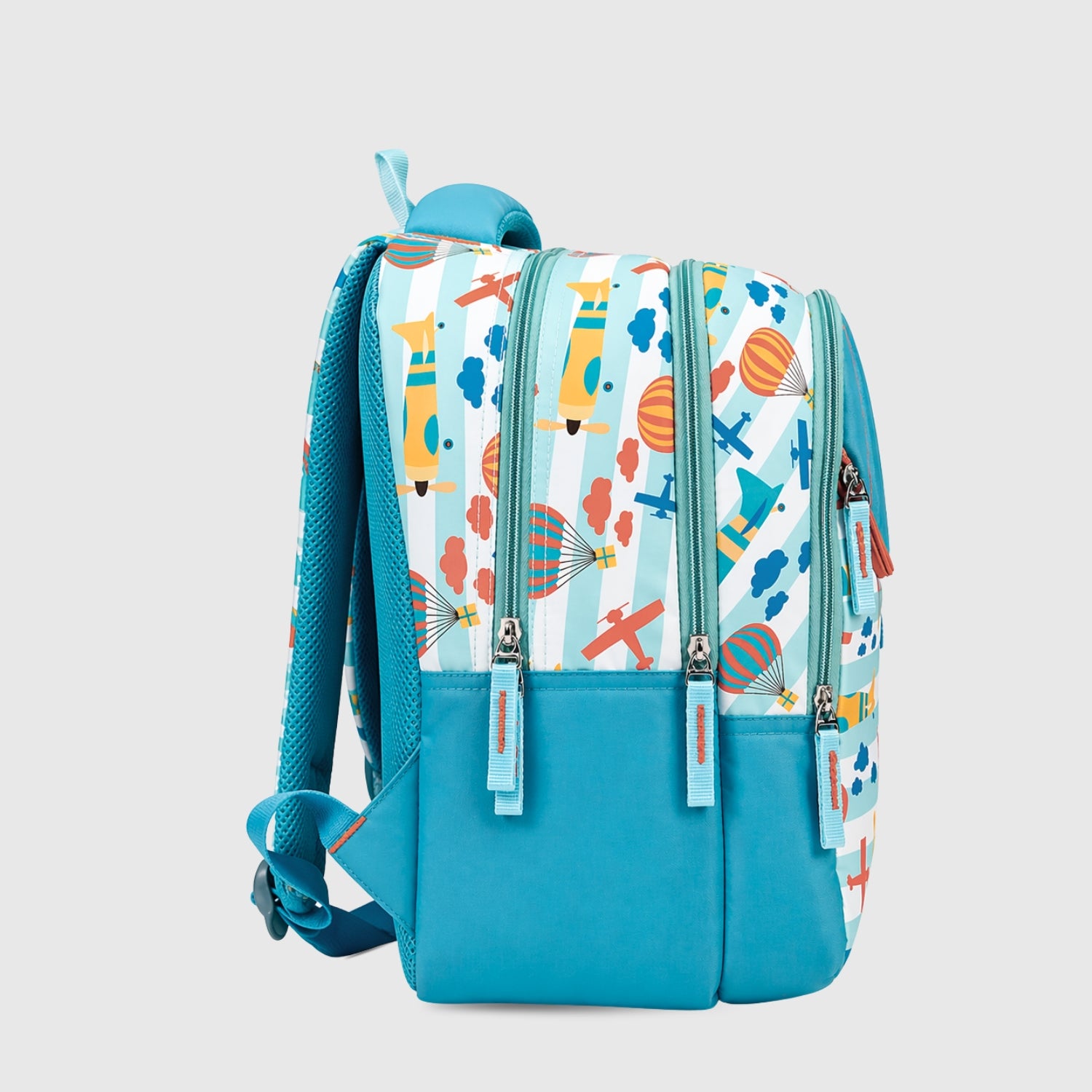 Packster MEDIUM-TEAL PARACHUTE 18L Toddler Backpack | Kids School Bag | Lightweight Water-Resistant | Bottle Holder | 4–7 Years