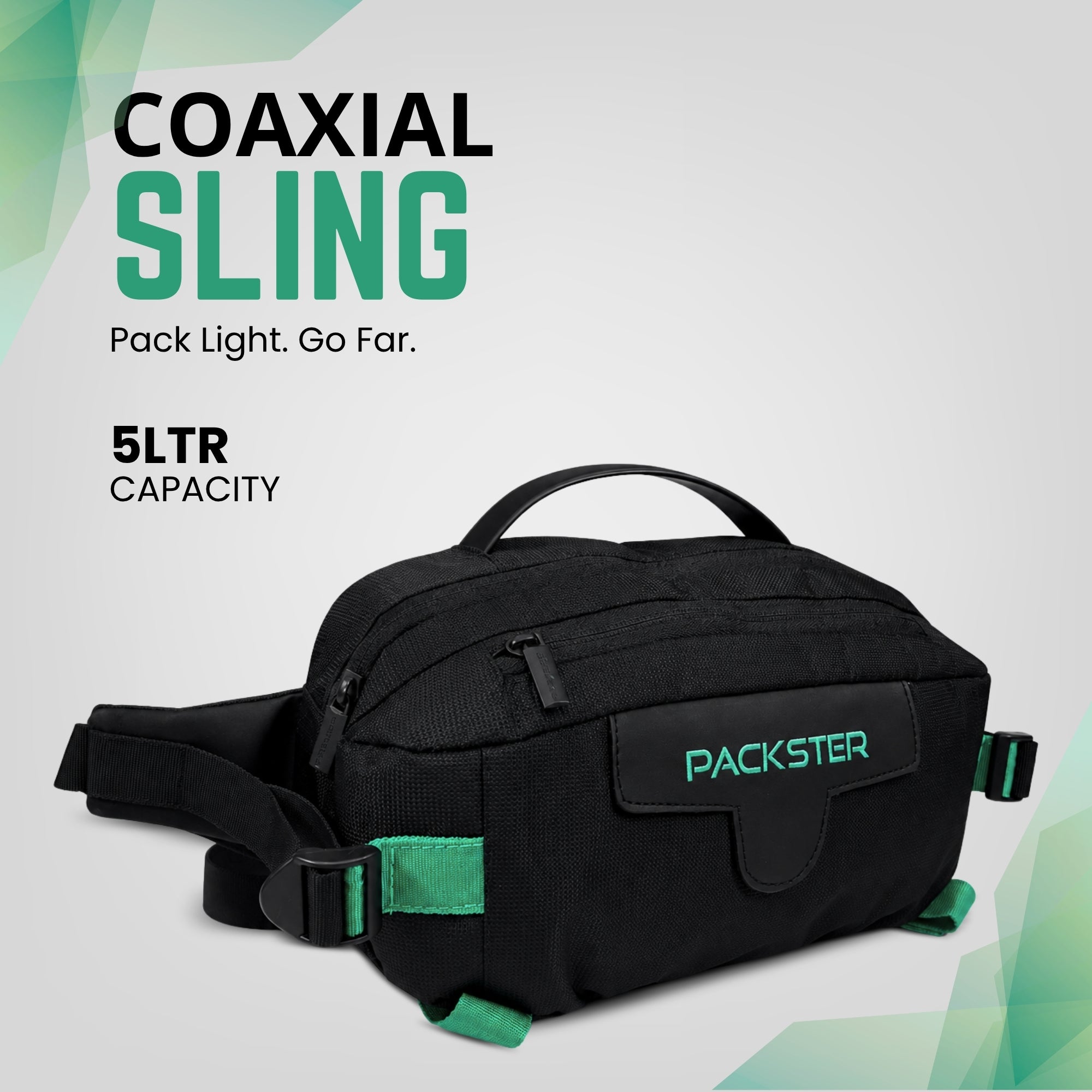 Black Waist Bag for Men &amp; Women