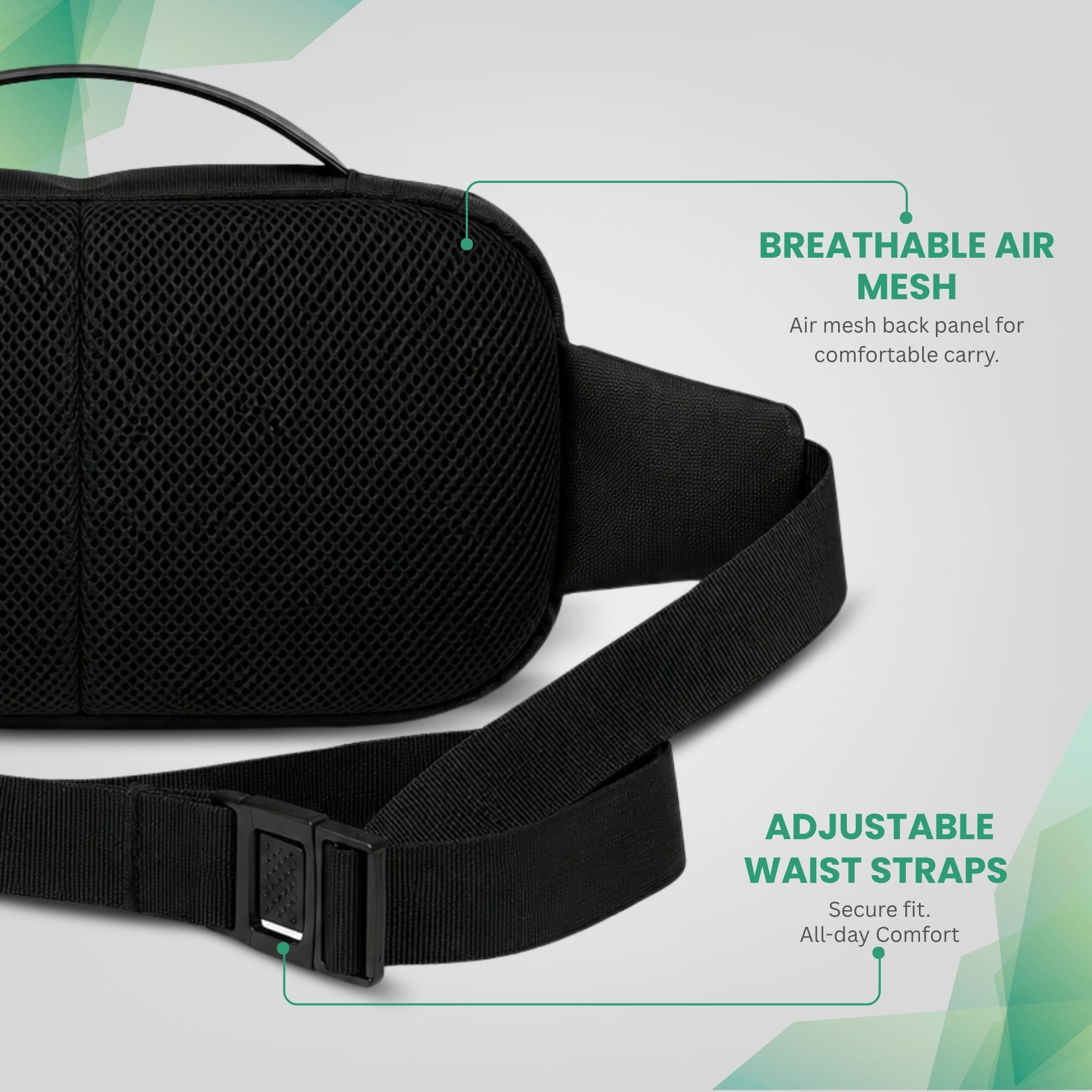 Black Waist Bag for Men &amp; Women