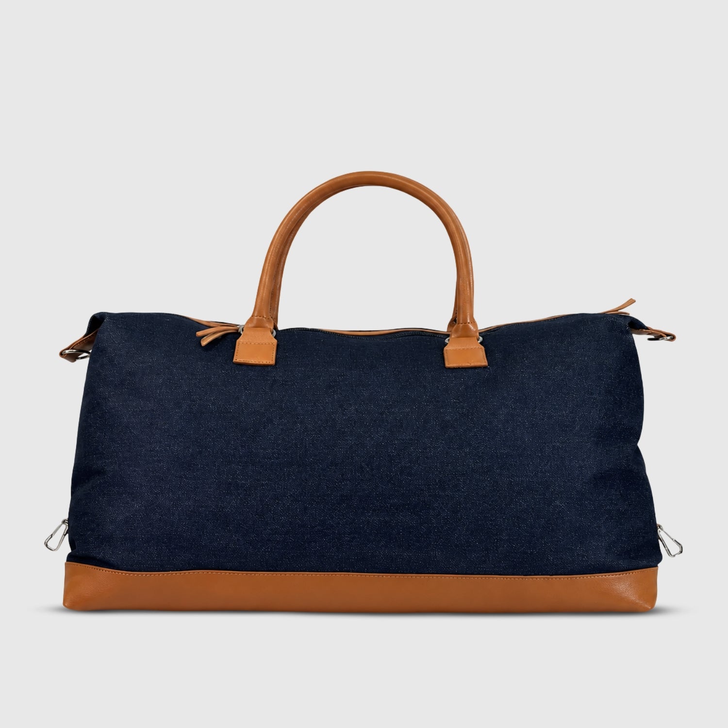  Navy + Tan Weekender Duffle Bag for Men
