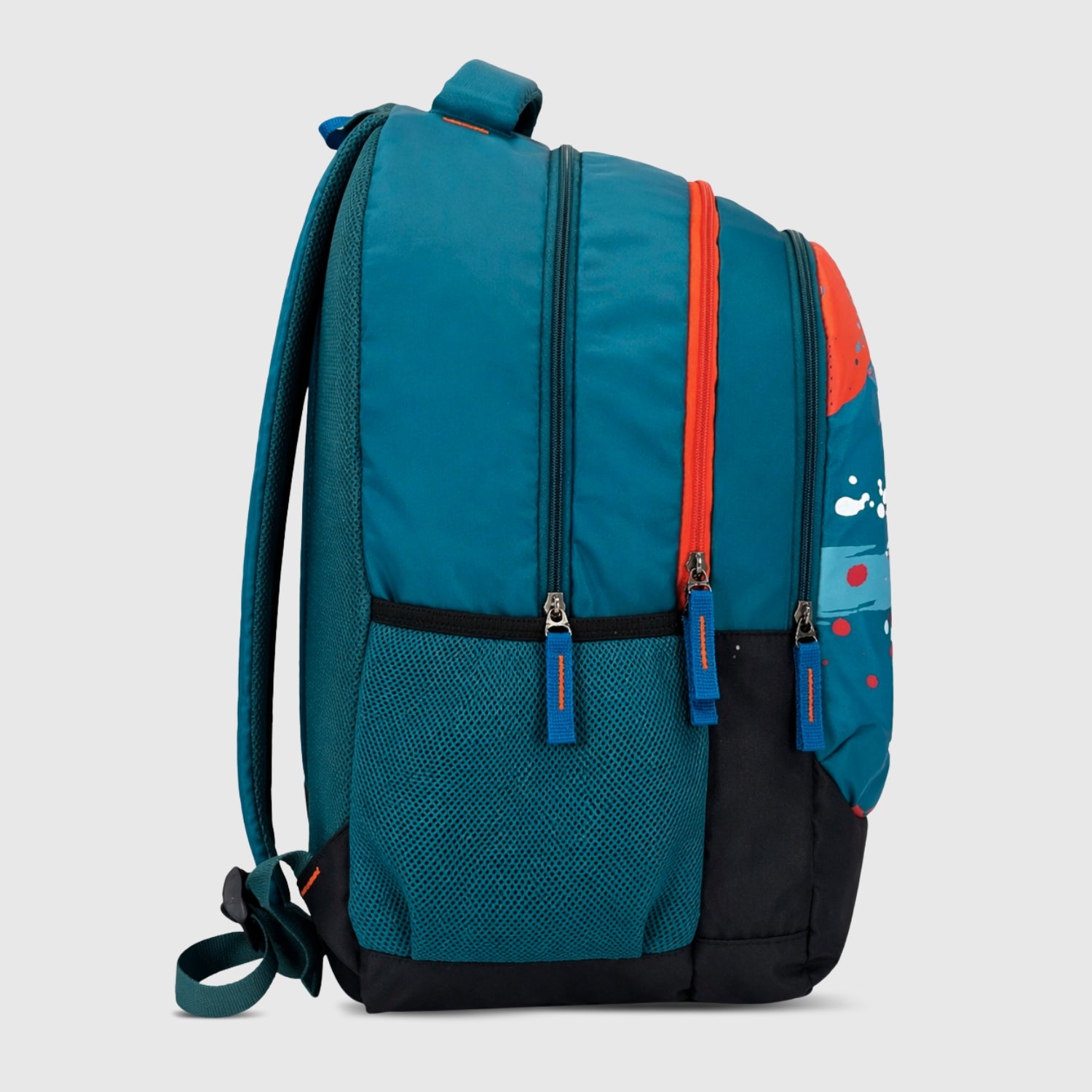 Packster Jupiter 37L Backpack for Boys & Girls | College School Travel Bag with Laptop Sleeve | Triple Compartment, Utility Pockets, Water Resistant, Lightweight, Stylish Casual Daypack (Teal)