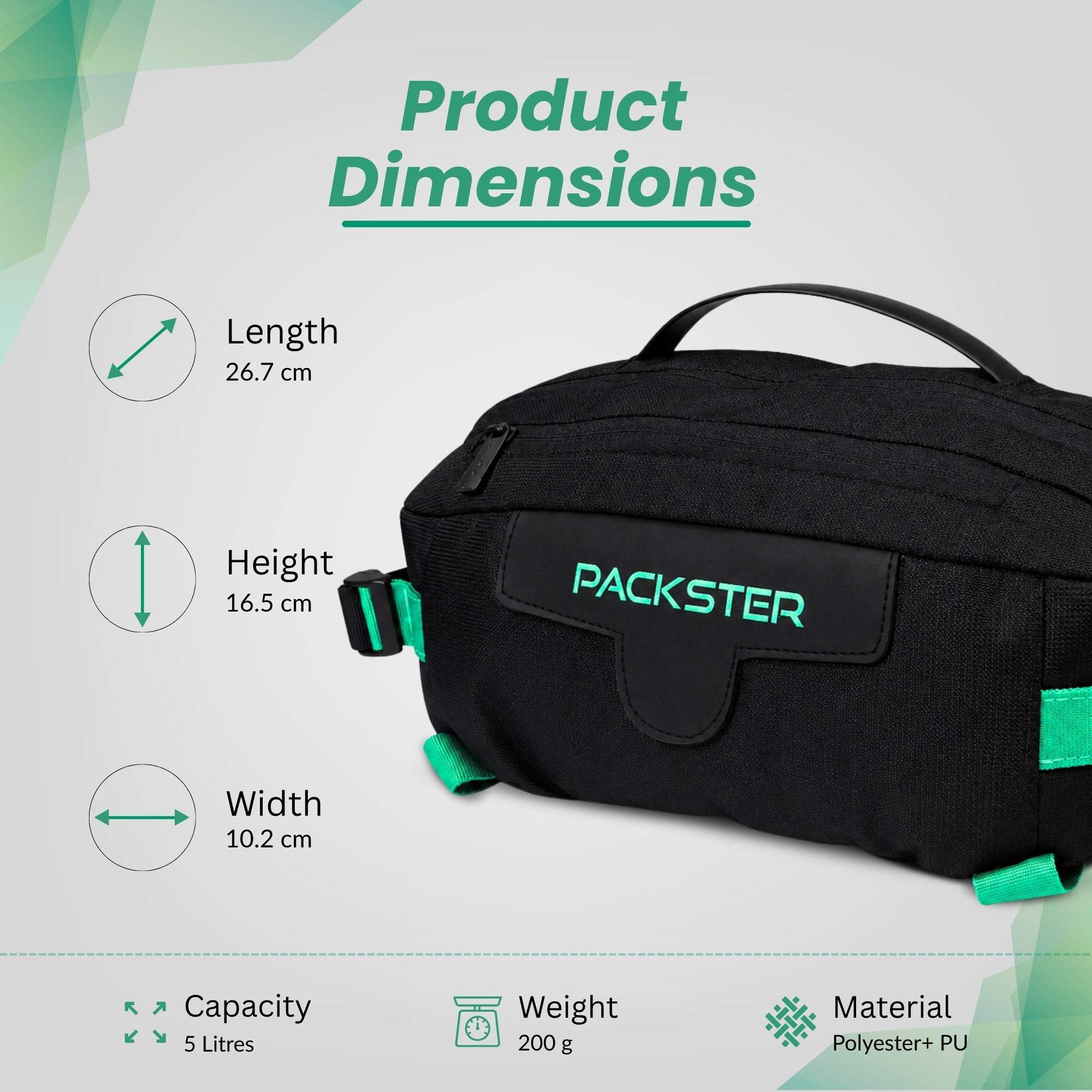 Black Waist Bag for Men &amp; Women