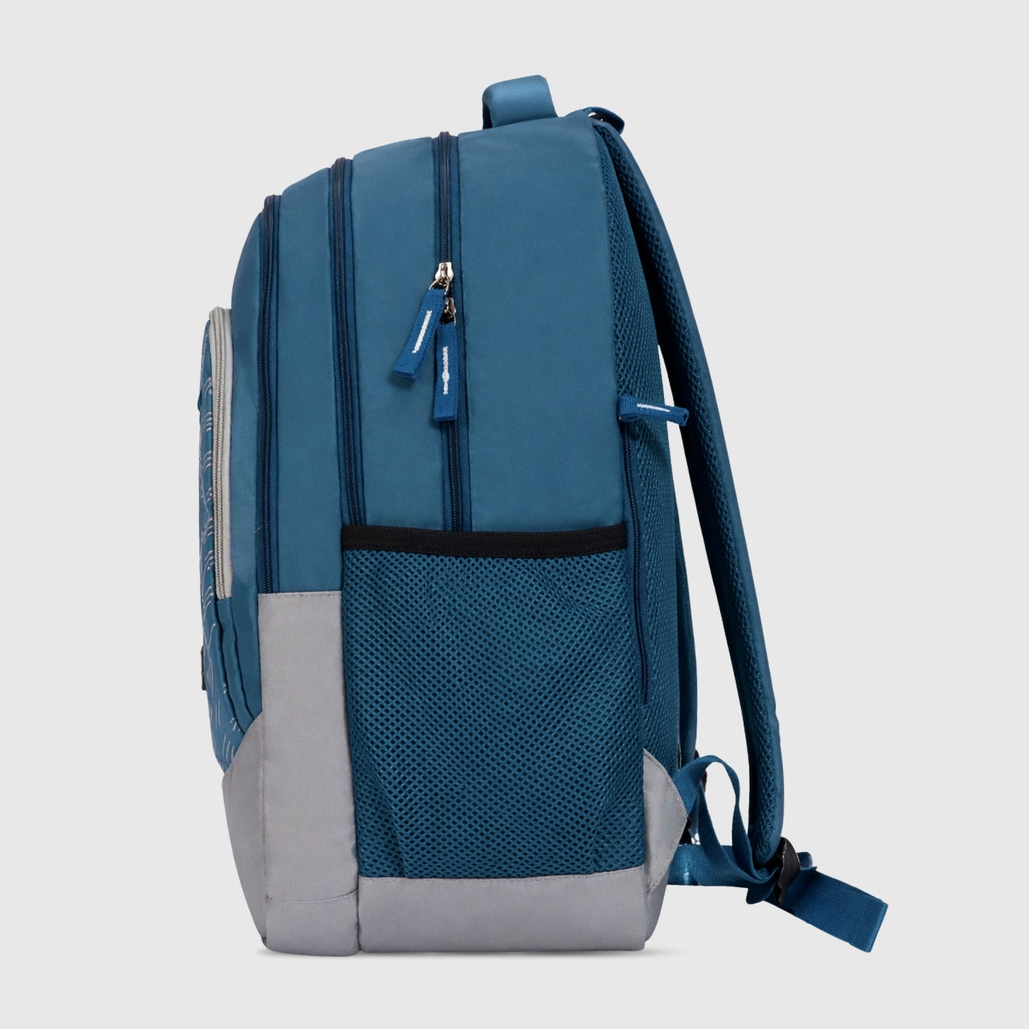 Packster KIAN Teal 37L Teal Blue Backpack for Boys & Girls | Triple Compartment Laptop Bag with Organizer, Bottle Holder & 1 Year Warranty